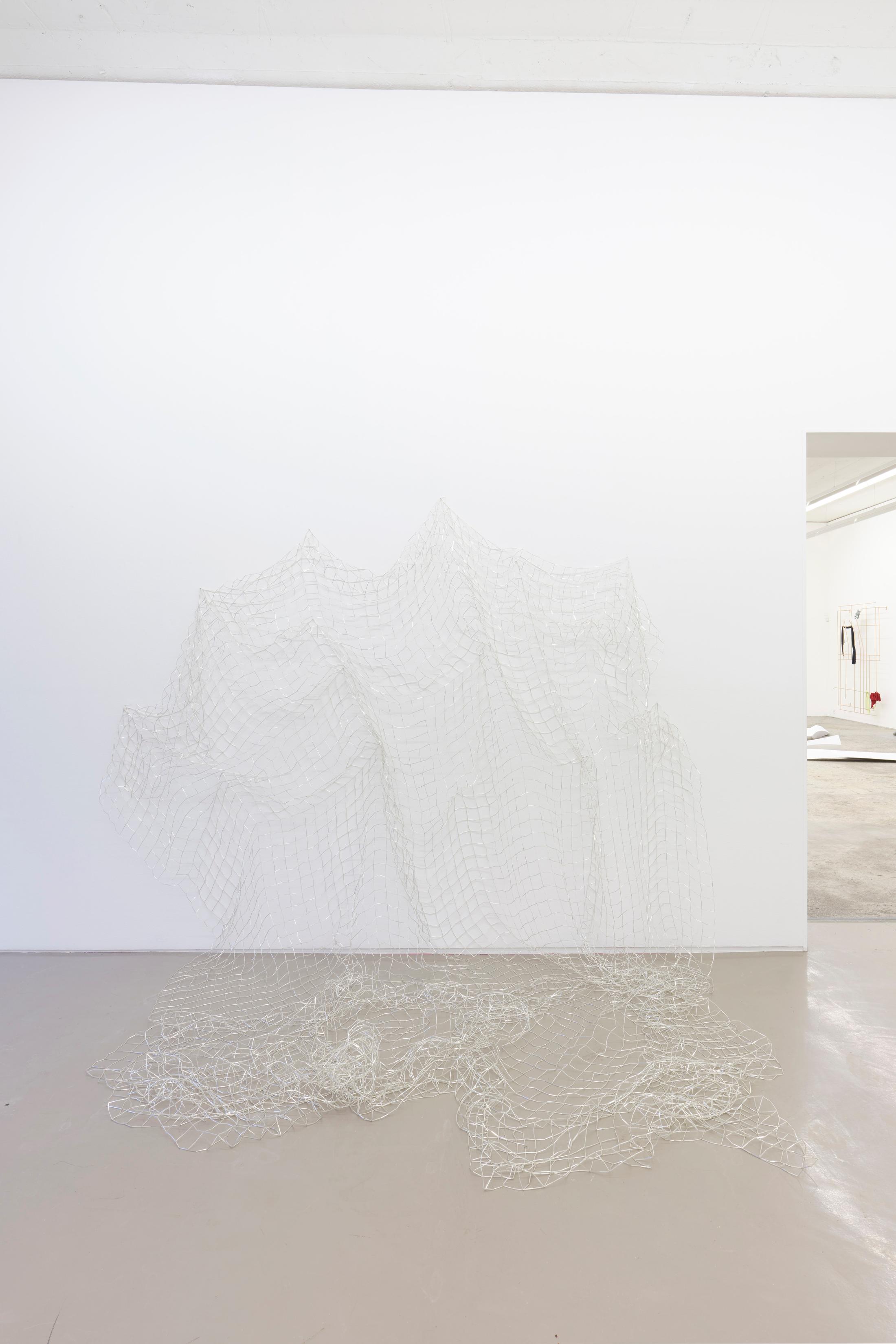 Exhibition View Group Show «Affinitäten; view on Fransziska Furter, Wavelans / Jharjhar, 2019/20» at Galerie Mark Müller, Zurich, 2022 / Photo: Conradin Frei / Courtesy: the artists and Galerie Mark Müller