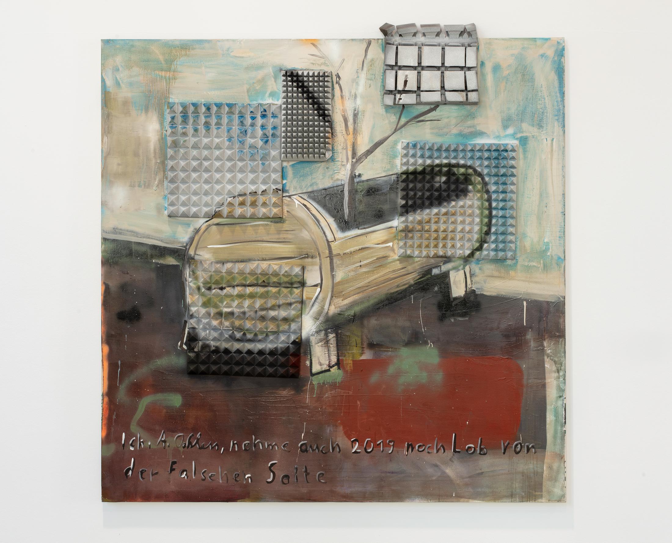 Exhibition View Albert Oehlen Soloshow «unfinished» at Lokremise, St. Gallen by Kunstmuseum St. Gallen / Photo: Stefan Rohner / Courtesy: the artist