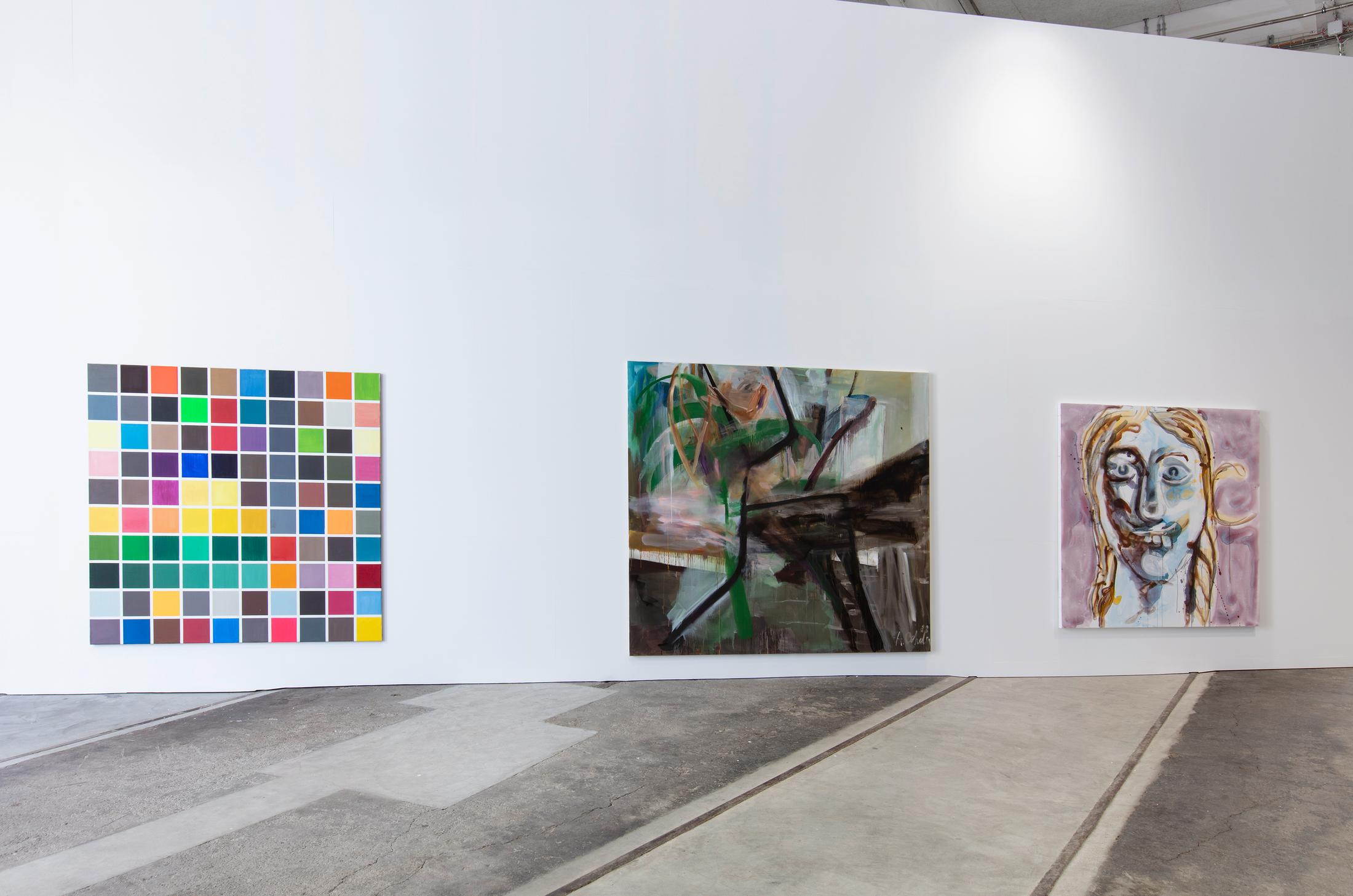 Exhibition View Albert Oehlen Soloshow «unfinished» at Lokremise, St. Gallen by Kunstmuseum St. Gallen / Photo: Stefan Rohner / Courtesy: the artist