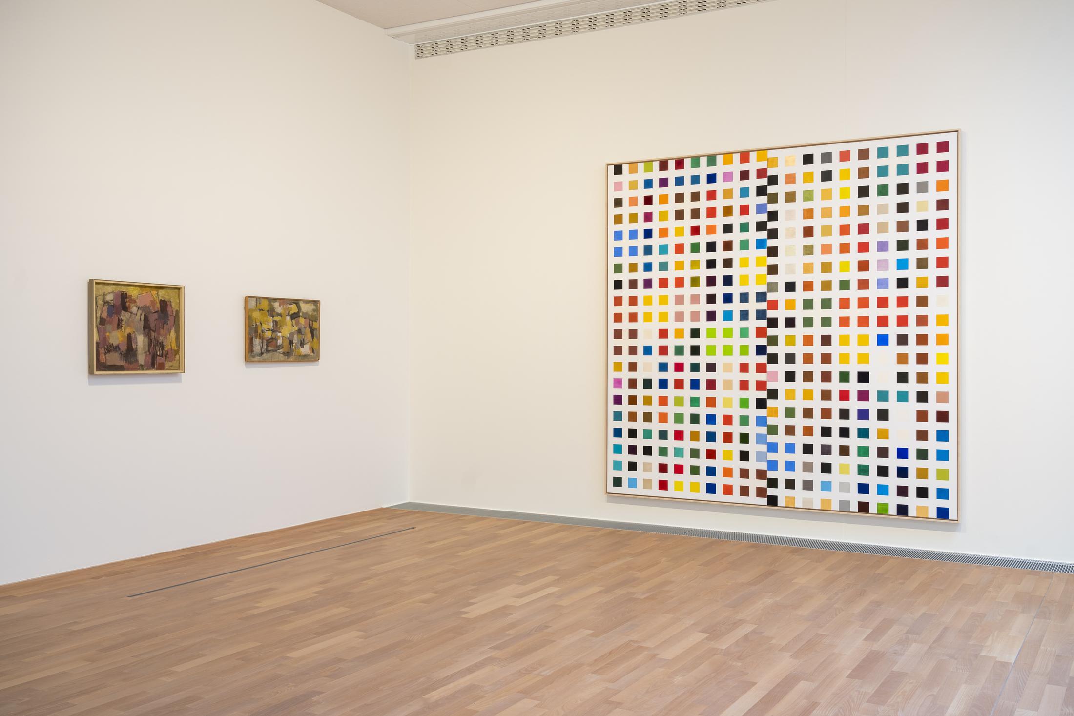 Exhibition View Albert Oehlen Solo Show «big paintings by me with small paintings by others» at MASI Lugano, 2021-2022 / Photo: Studio Pagi / Courtesy: the artist and MASI Lugano