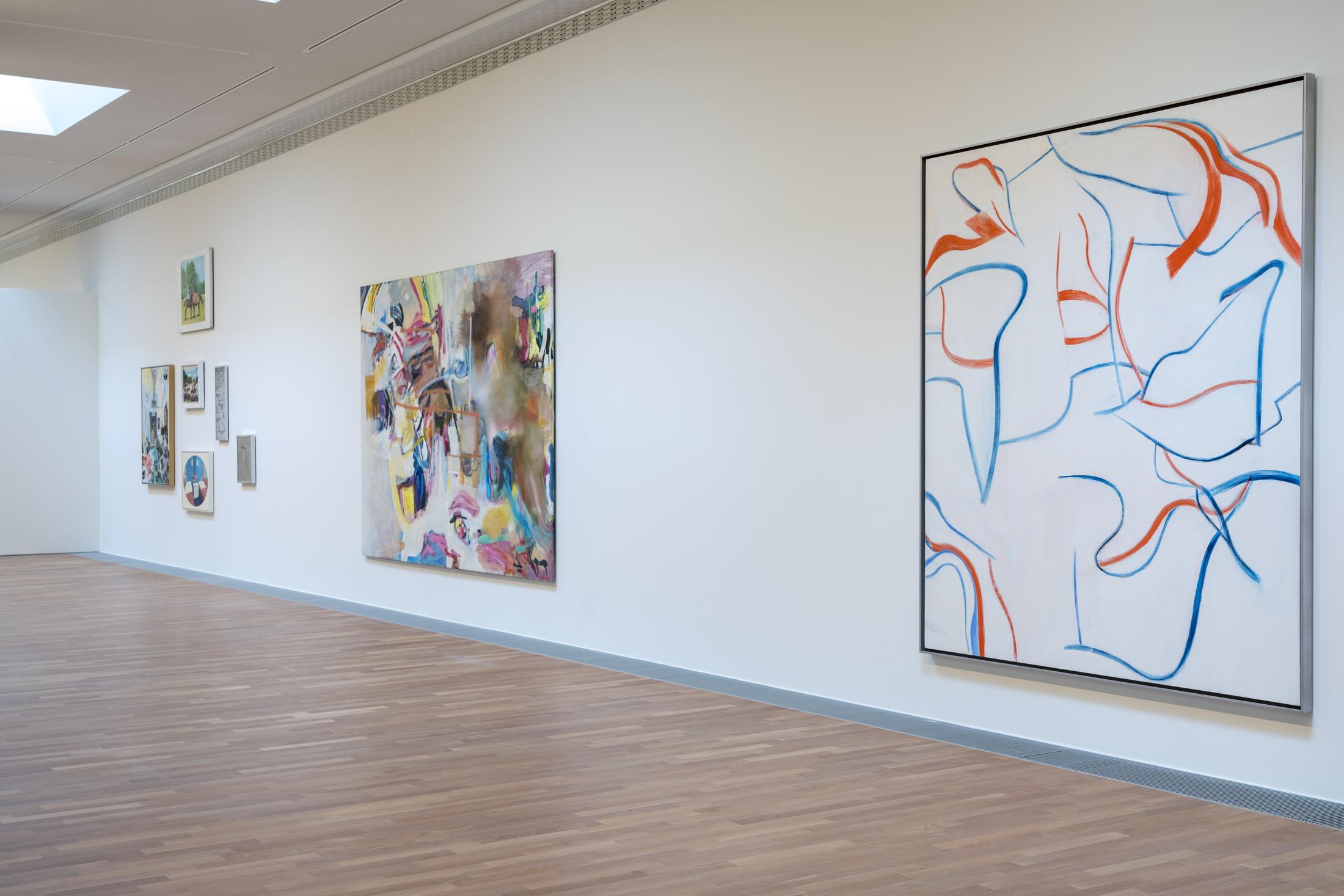 Exhibition View Albert Oehlen Solo Show «big paintings by me with small paintings by others» at MASI Lugano, 2021-2022 / Photo: Studio Pagi / Courtesy: the artist and MASI Lugano