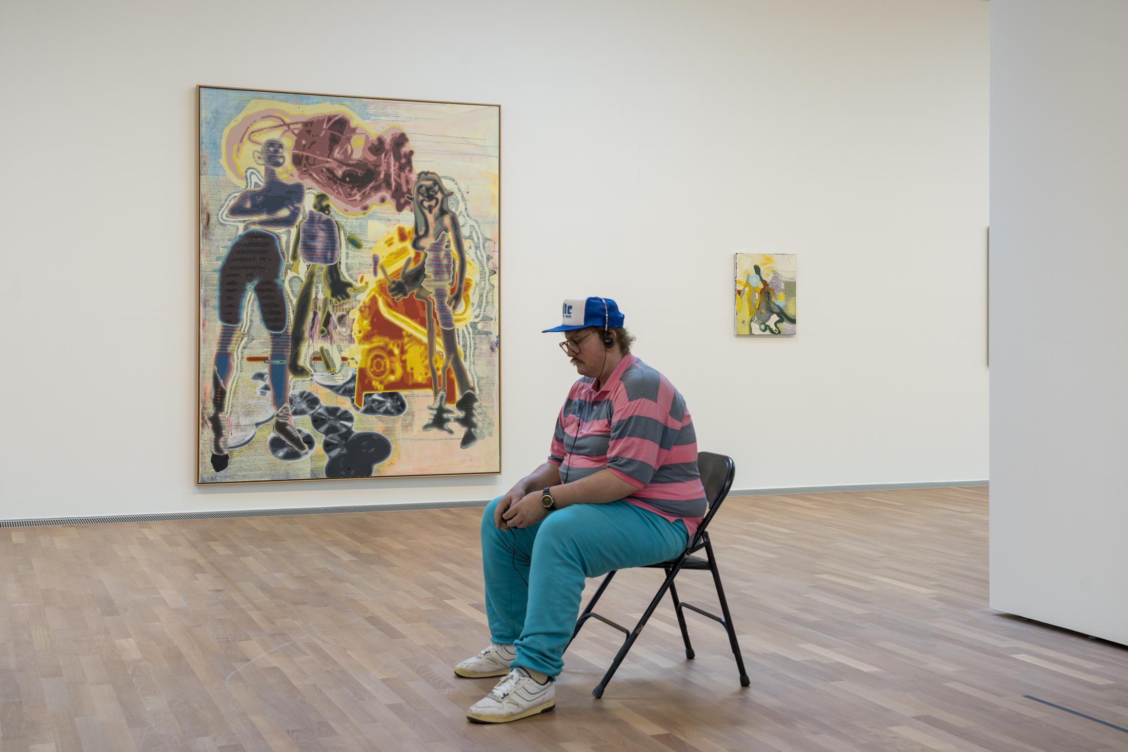 Exhibition View Albert Oehlen Solo Show «big paintings by me with small paintings by others» at MASI Lugano, 2021-2022 / Photo: Studio Pagi / Courtesy: the artist and MASI Lugano