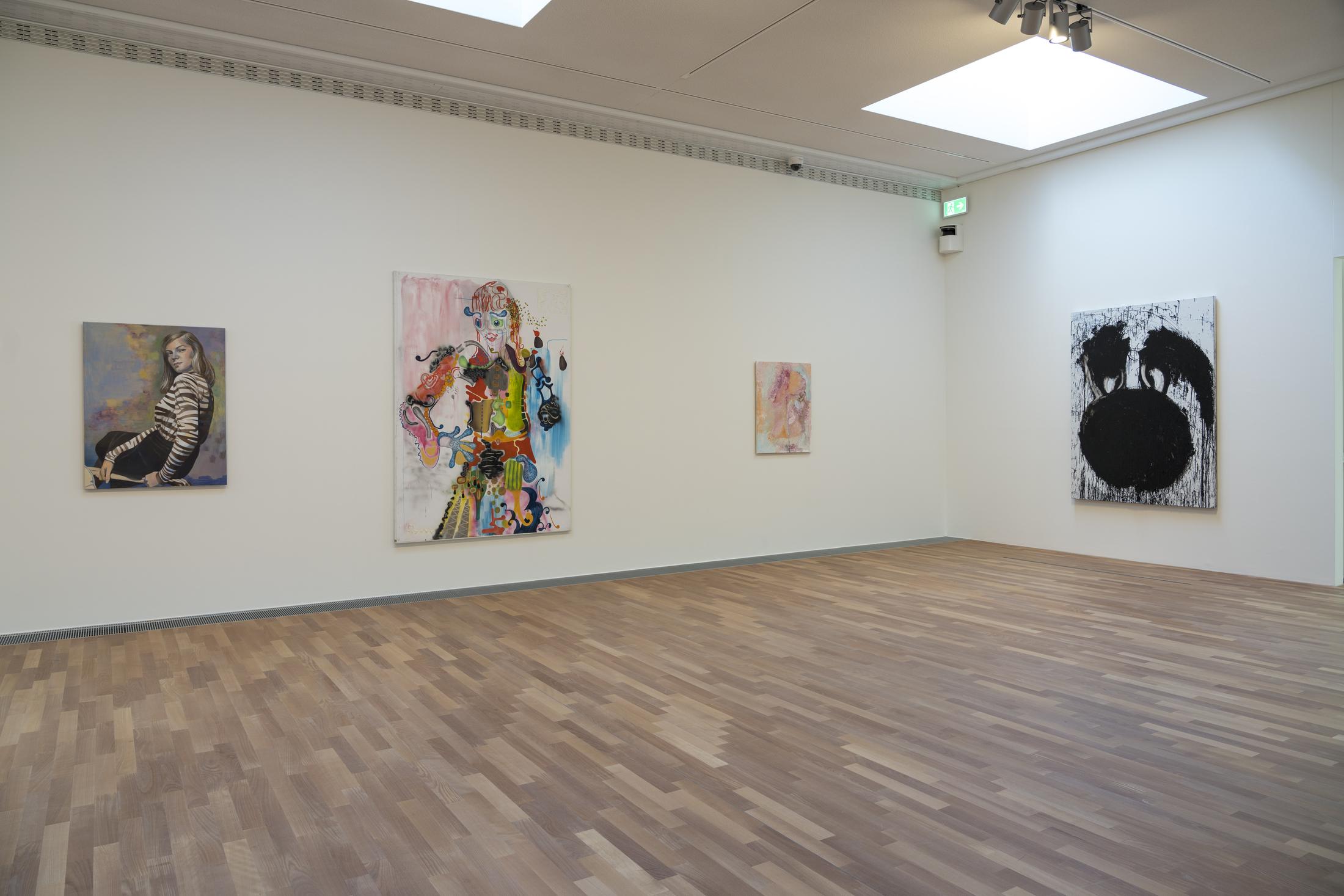 Exhibition View Albert Oehlen Solo Show «big paintings by me with small paintings by others» at MASI Lugano, 2021-2022 / Photo: Studio Pagi / Courtesy: the artist and MASI Lugano