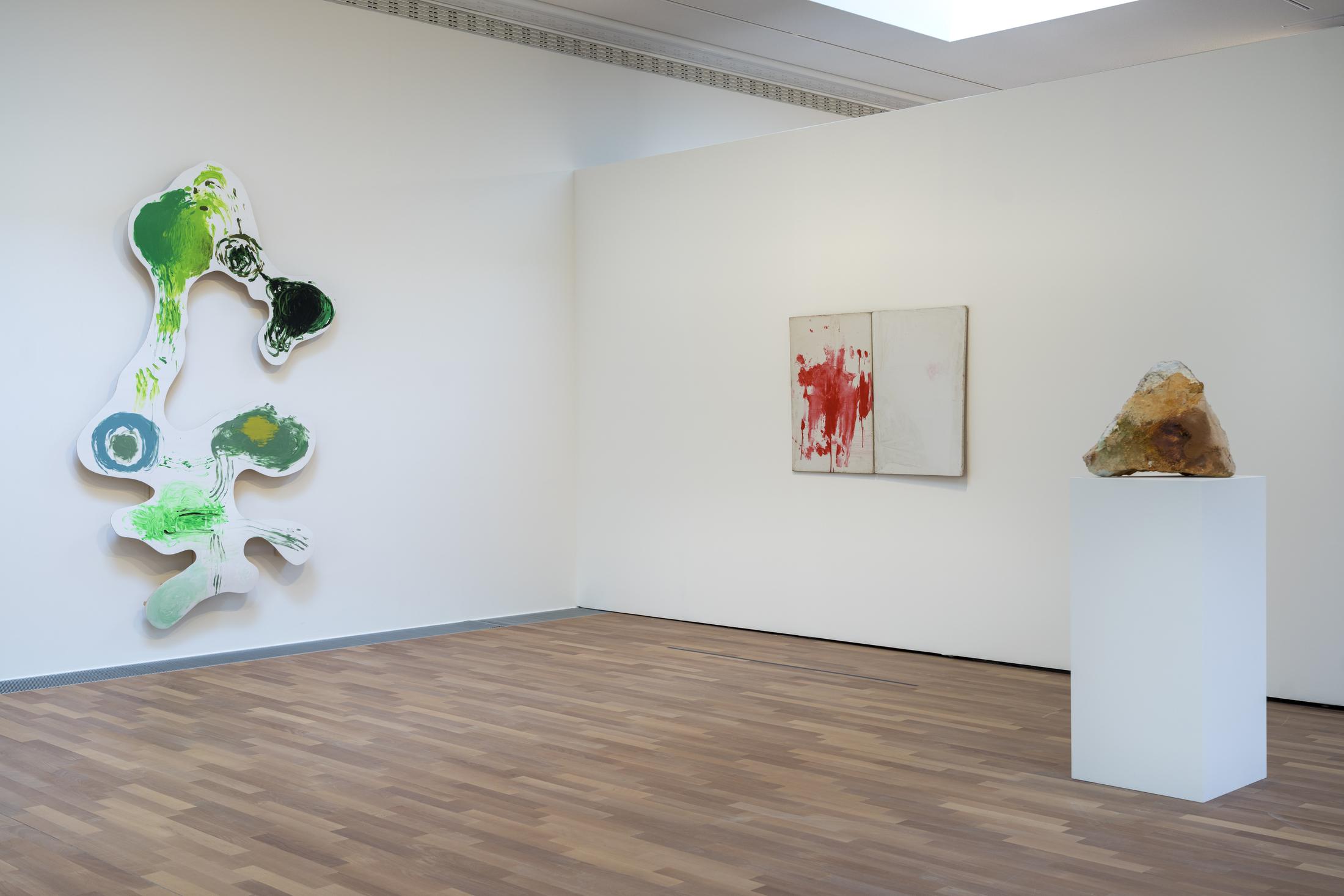 Exhibition View Albert Oehlen Solo Show «big paintings by me with small paintings by others» at MASI Lugano, 2021-2022 / Photo: Studio Pagi / Courtesy: the artist and MASI Lugano