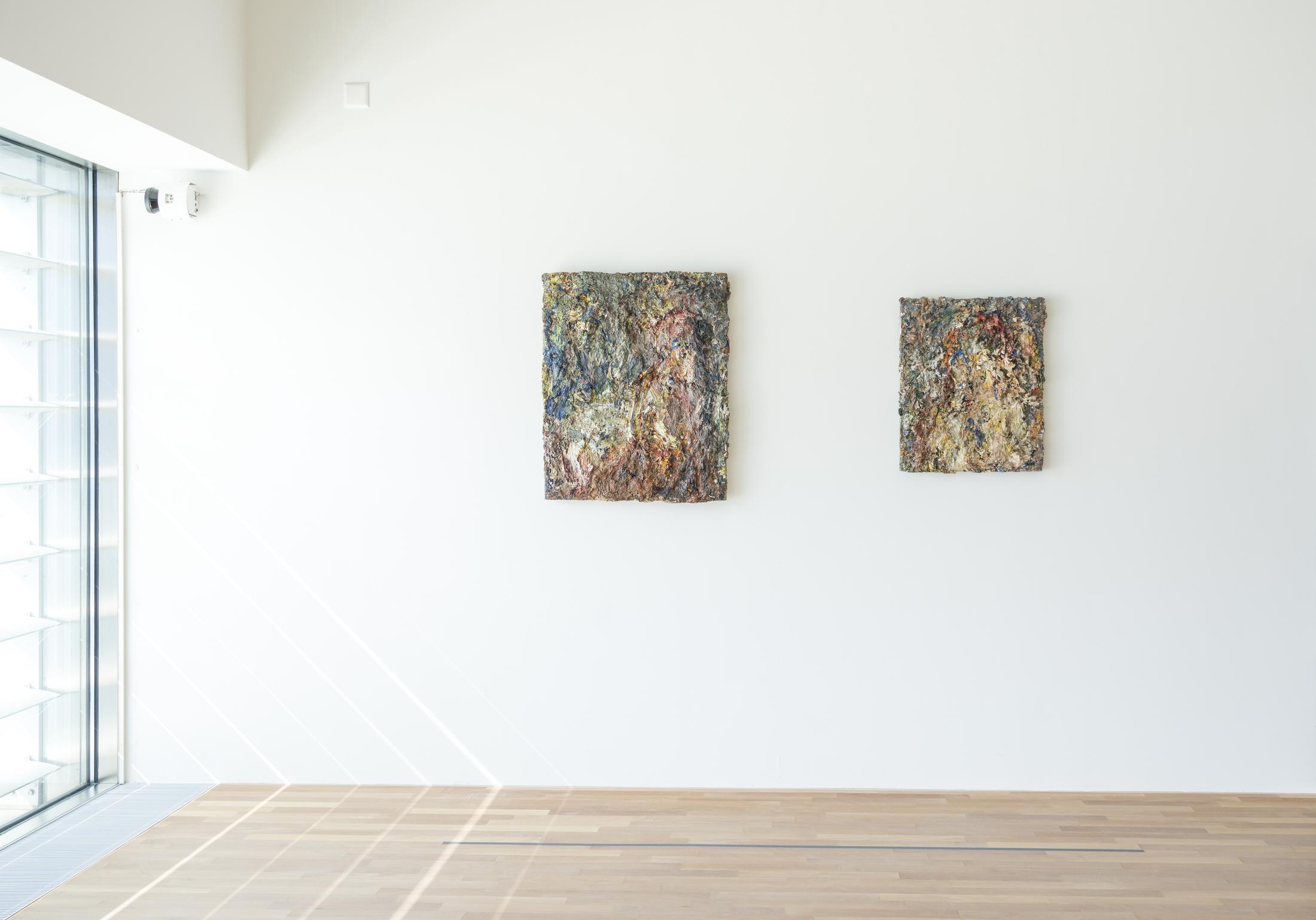 Exhibition View Albert Oehlen Solo Show «big paintings by me with small paintings by others» at MASI Lugano, 2021-2022 / Photo: Studio Pagi / Courtesy: the artist and MASI Lugano