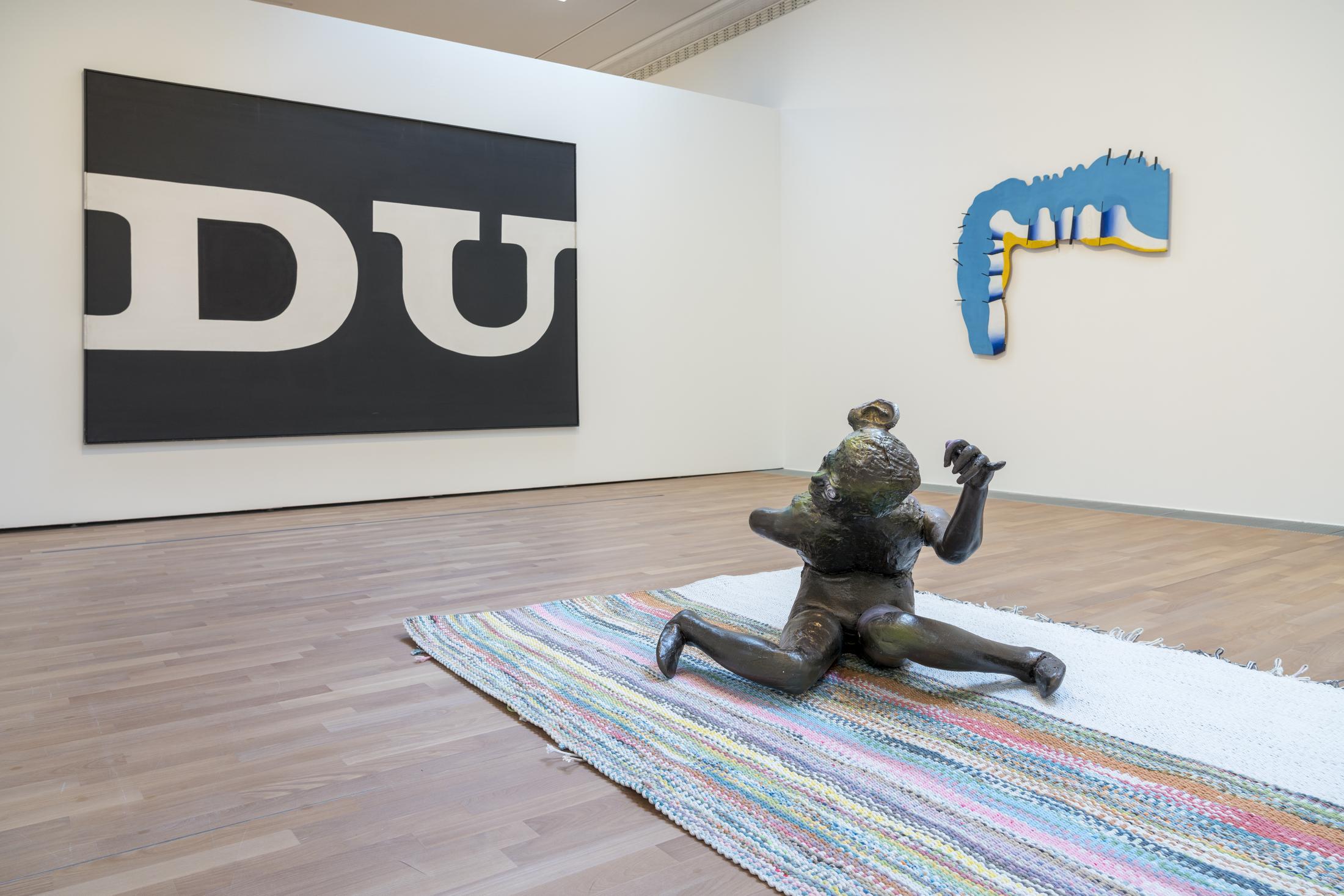 Exhibition View Albert Oehlen Solo Show «big paintings by me with small paintings by others» at MASI Lugano, 2021-2022 / Photo: Studio Pagi / Courtesy: the artist and MASI Lugano