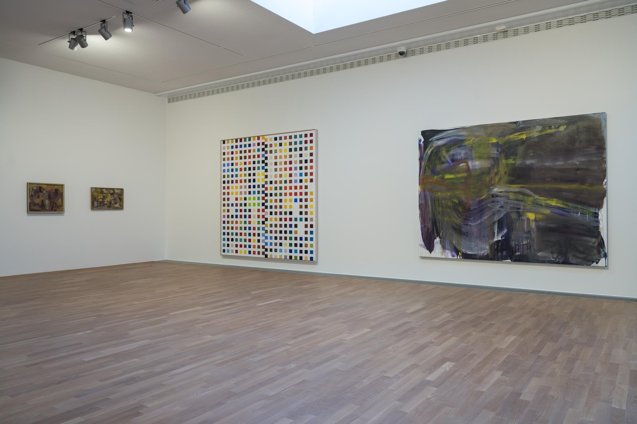Exhibition View Albert Oehlen Solo Show «big paintings by me with small paintings by others» at MASI Lugano, 2021-2022 / Photo: Studio Pagi / Courtesy: the artist and MASI Lugano