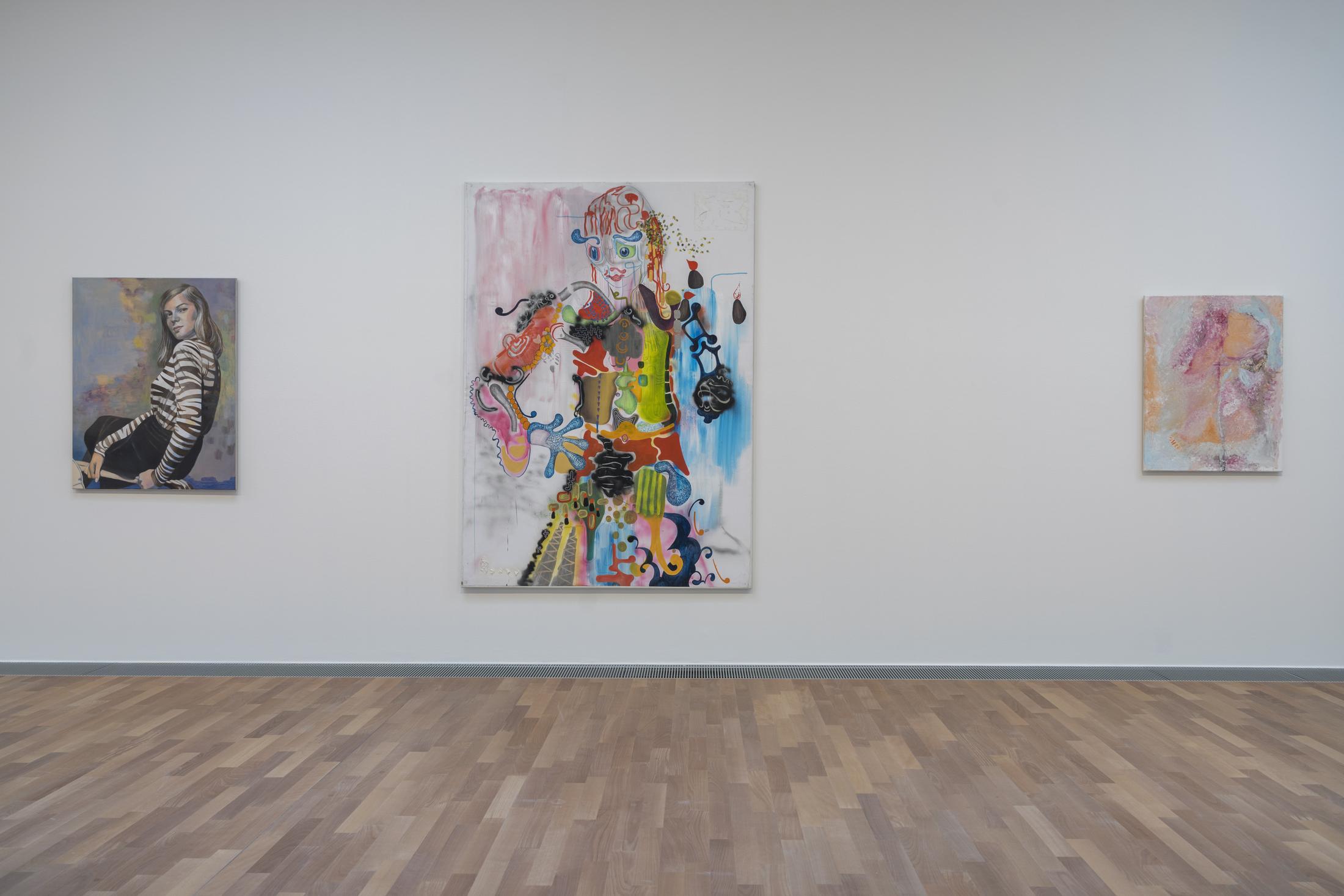 Exhibition View Albert Oehlen Solo Show «big paintings by me with small paintings by others» at MASI Lugano, 2021-2022 / Photo: Studio Pagi / Courtesy: the artist and MASI Lugano