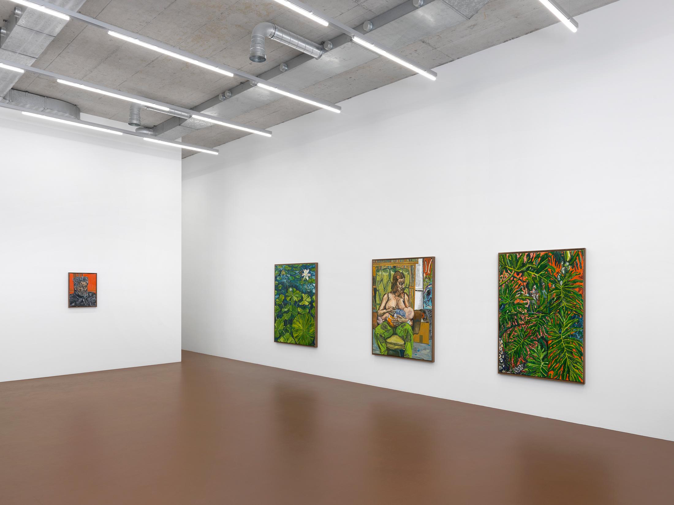 Exhibition View Alex Becerra Solo Show «Pleasure Paintings» at Karma International, Zurich, 2022-2023 / Photo: Annik Wetter / Courtesy: the artist and Karma International