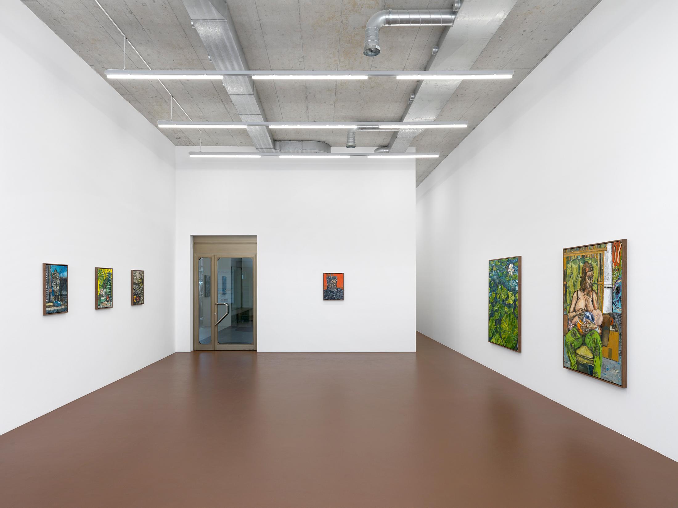 Exhibition View Alex Becerra Solo Show «Pleasure Paintings» at Karma International, Zurich, 2022-2023 / Photo: Annik Wetter / Courtesy: the artist and Karma International