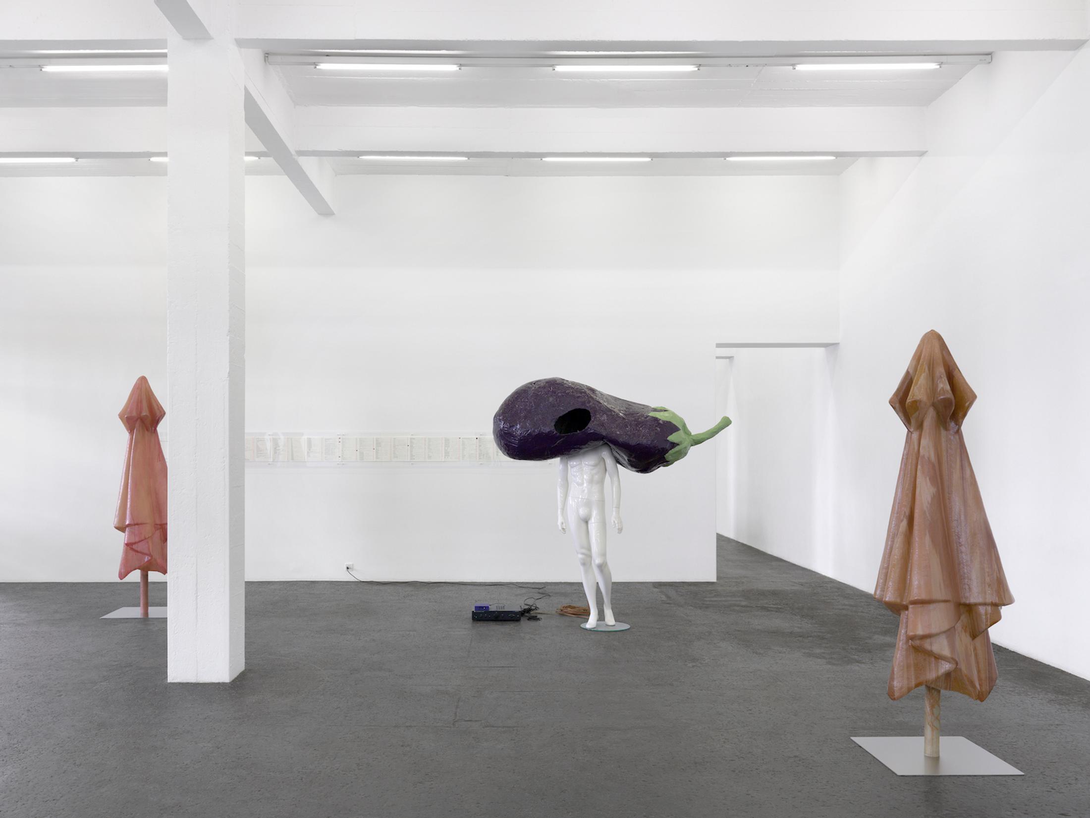 Exhibition View Alfredo Aceto and Denis Savary Duo Show «Ambarabà Ciccì Coccò» at Kunsthalle Sankt Gallen, St. Gallen, 2021 / Photo: Annik Wetter / Courtesy: the artists and Kunsthalle Sankt Gallen