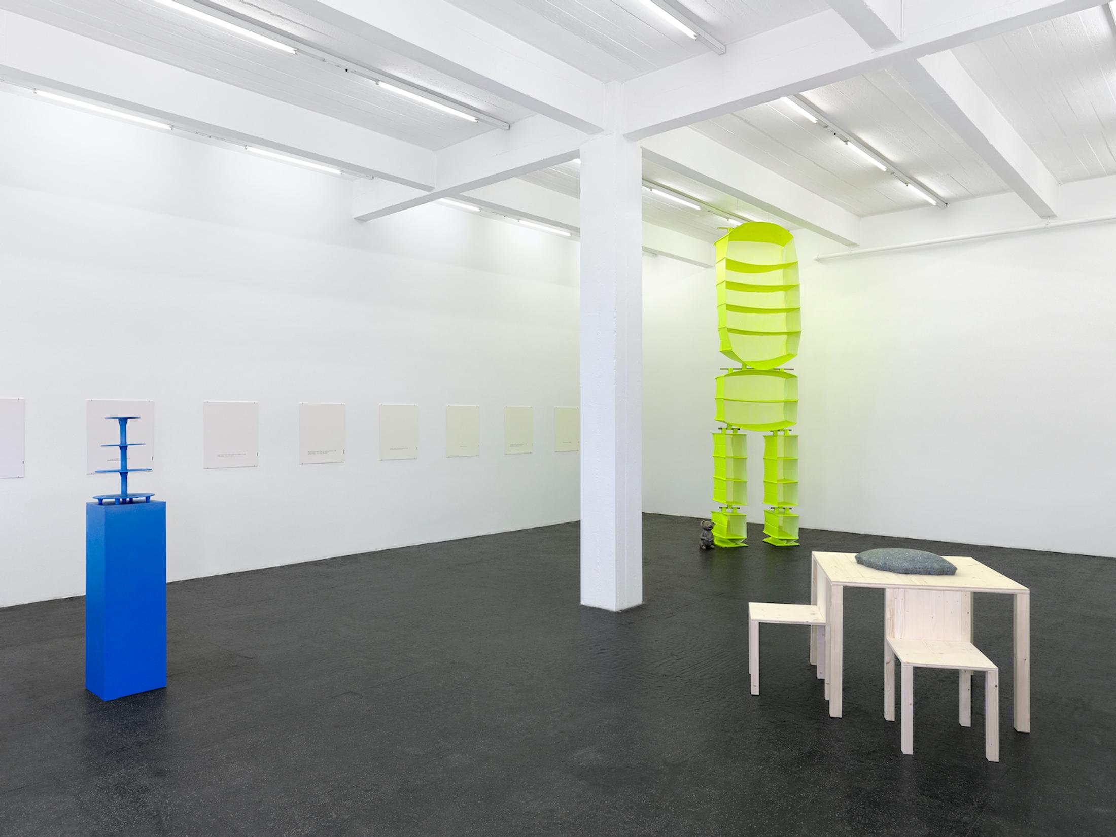 Exhibition View Alfredo Aceto and Denis Savary Duo Show «Ambarabà Ciccì Coccò» at Kunsthalle Sankt Gallen, St. Gallen, 2021 / Photo: Annik Wetter / Courtesy: the artists and Kunsthalle Sankt Gallen