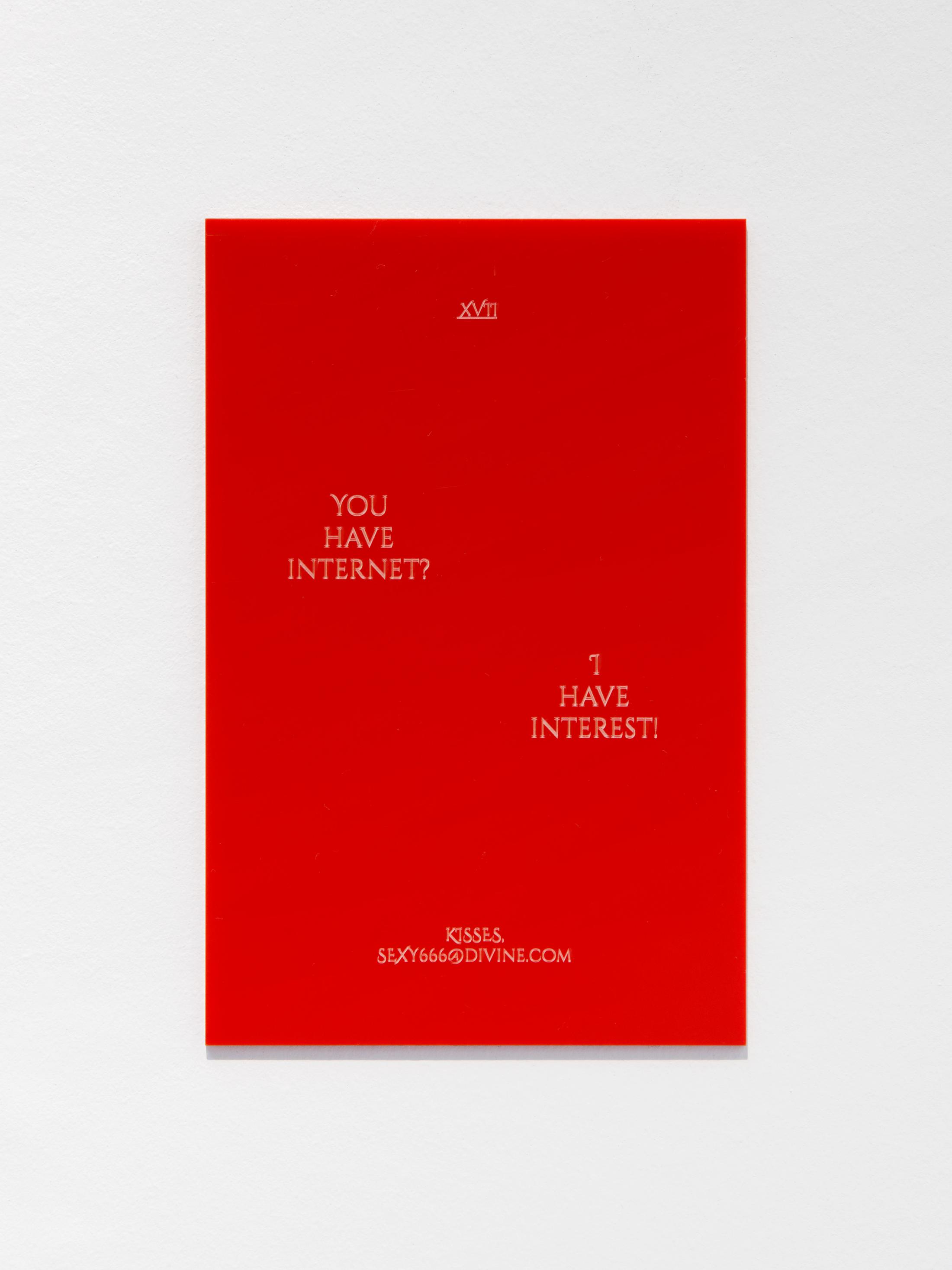 Exhibition View Groupshow «An Order of Things ; view on Hanne Lippard, Erotic Curse XVII, 2018» at Galerie Gregor Staiger, Zurich / Courtesy: the artist & Galerie Gregor Staiger, Zurich