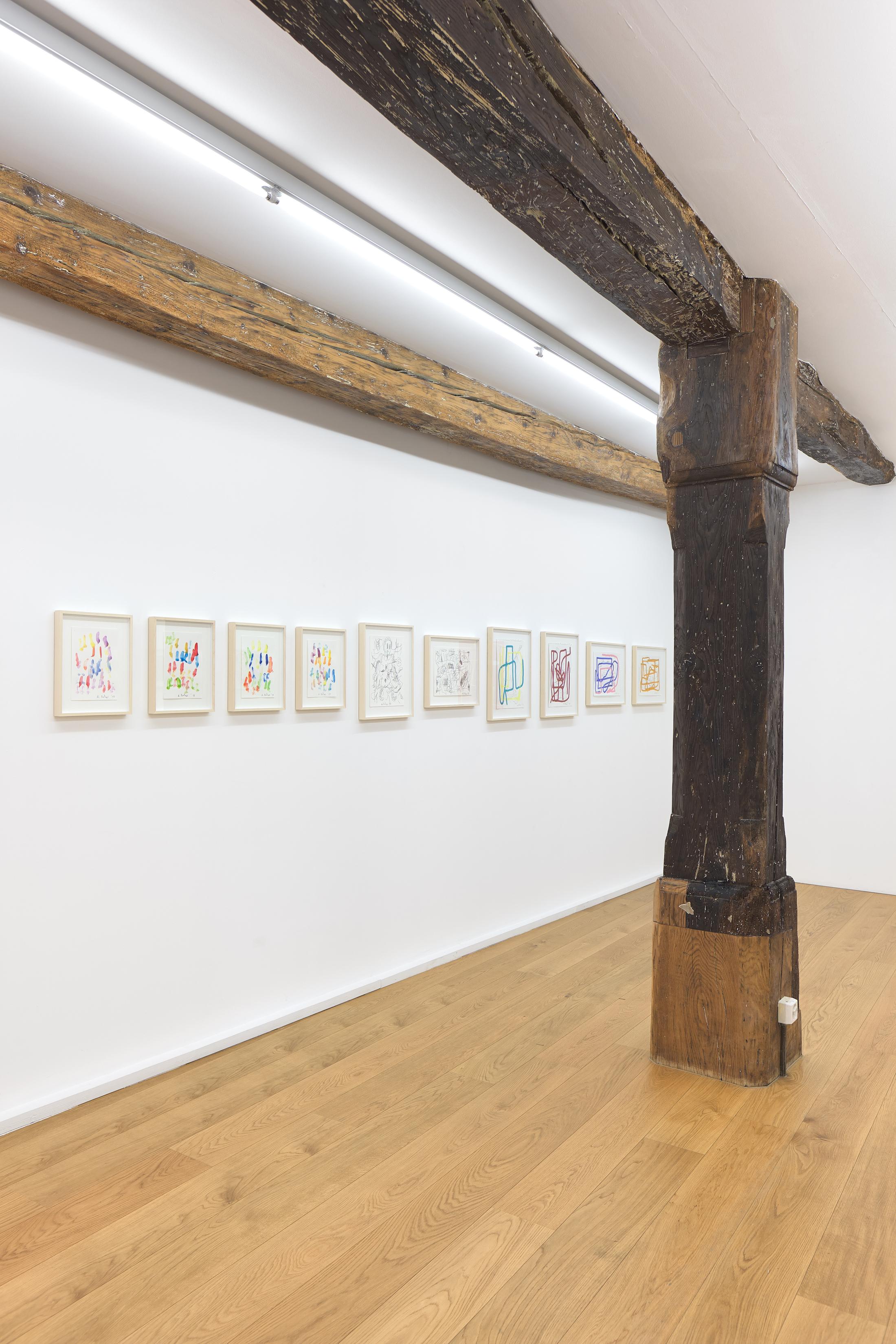 Exhibition View André Butzer Soloshow at Kirchgasse, Steckborn, 2019 / Courtesy: the artist and Kirchgasse
