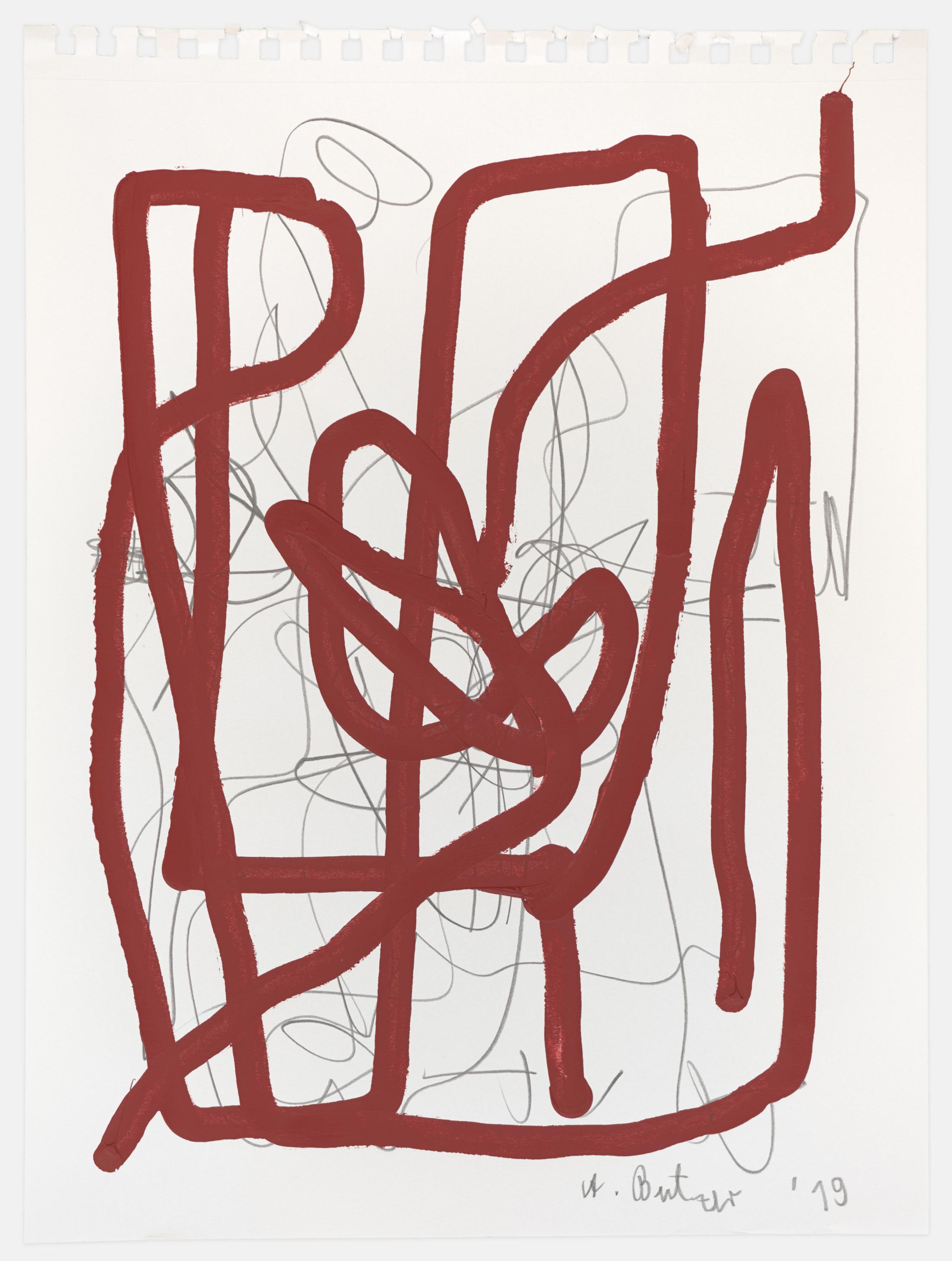 Exhibition View André Butzer Soloshow (view on Untitled, 2019) at Kirchgasse, Steckborn, 2019 / Courtesy: the artist and Kirchgasse