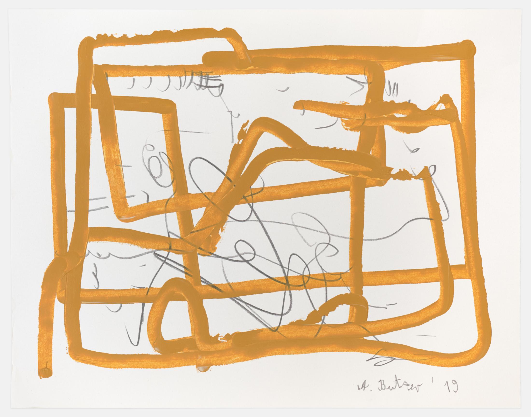 Exhibition View André Butzer Soloshow (view on Untitled, 2019) at Kirchgasse, Steckborn, 2019 / Courtesy: the artist and Kirchgasse