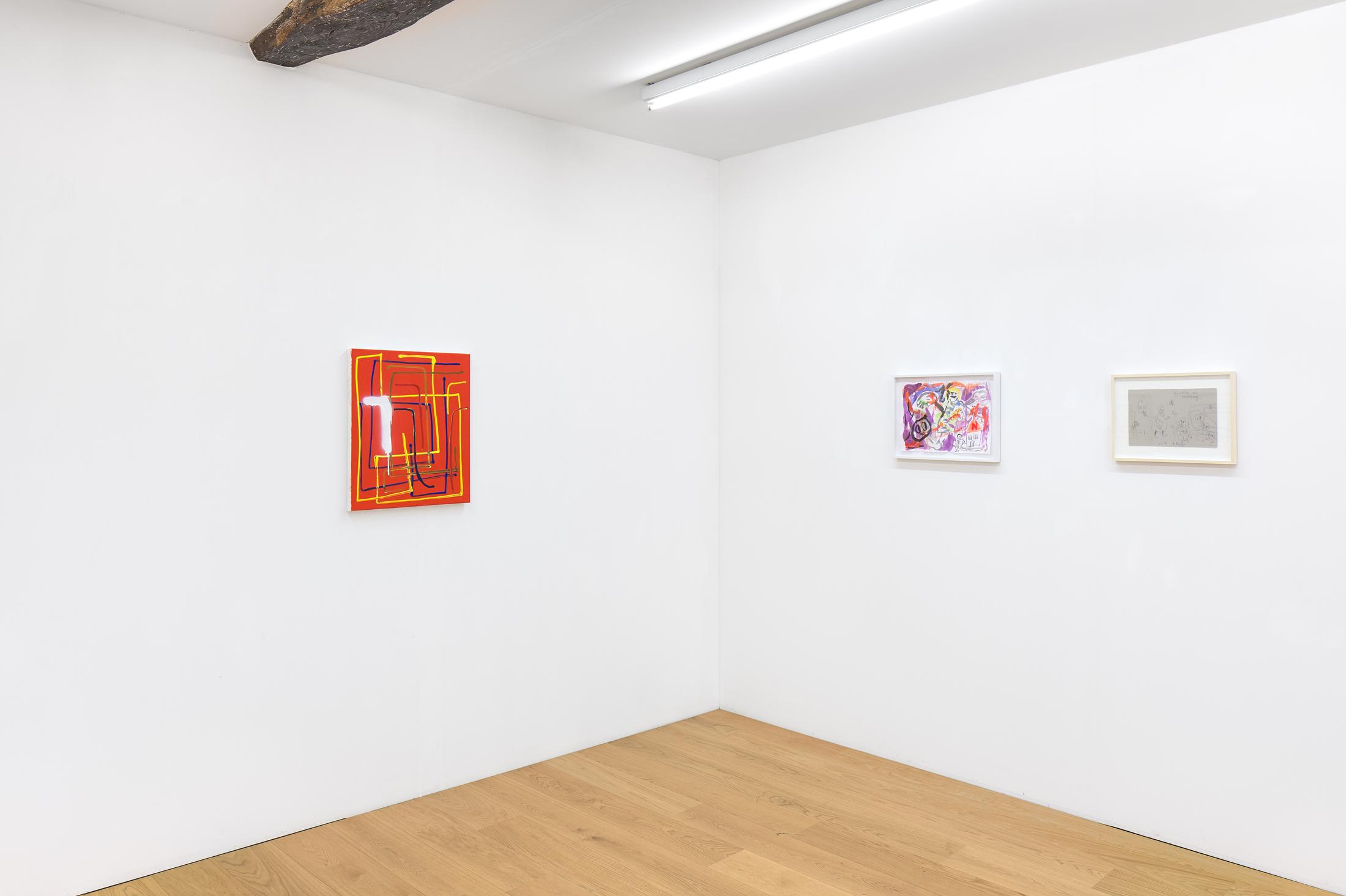 Exhibition View André Butzer Soloshow at Kirchgasse, Steckborn, 2019 / Courtesy: the artist and Kirchgasse