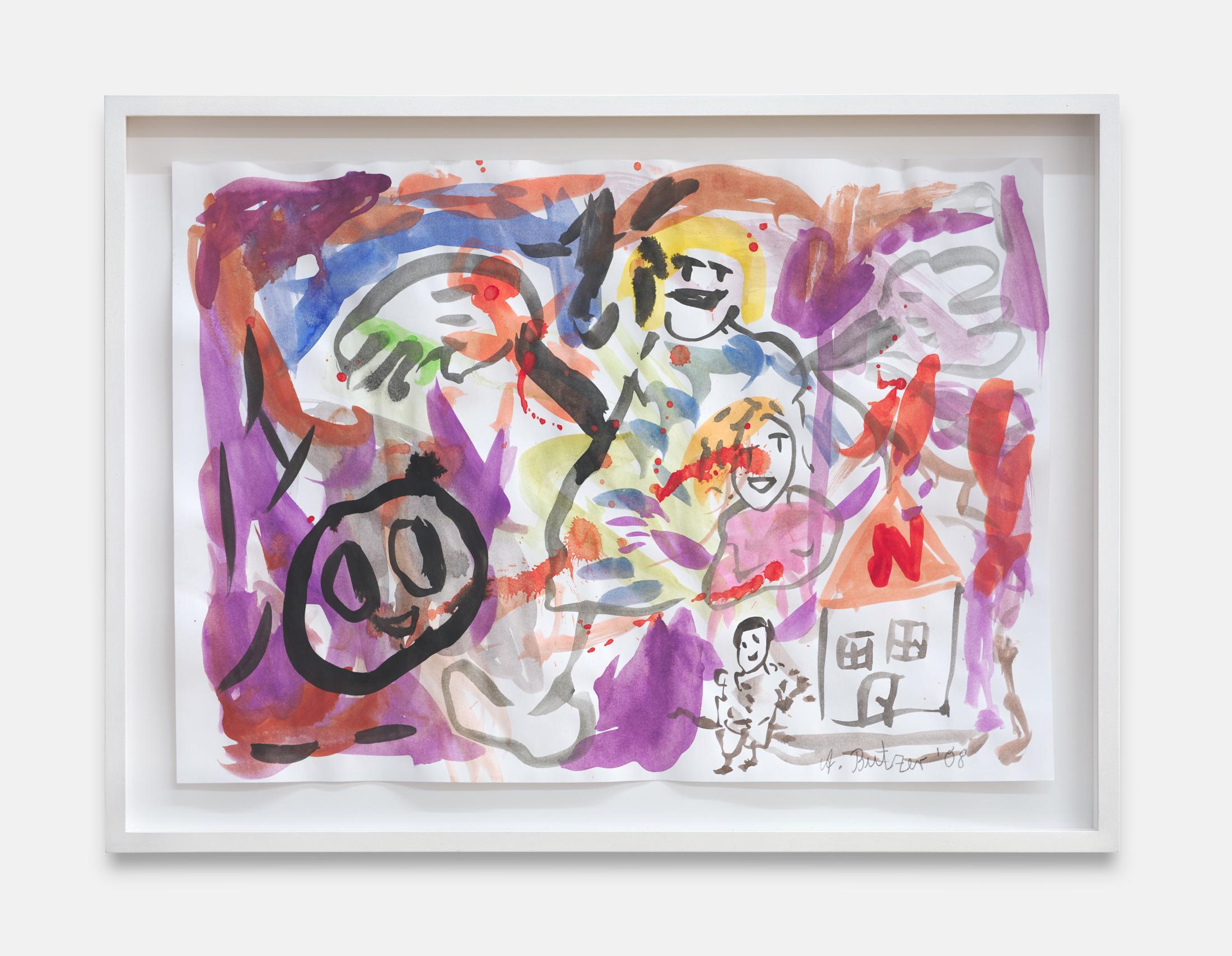 Exhibition View André Butzer Soloshow (view on Untitled, 2008) at Kirchgasse, Steckborn, 2019 / Courtesy: the artist and Kirchgasse