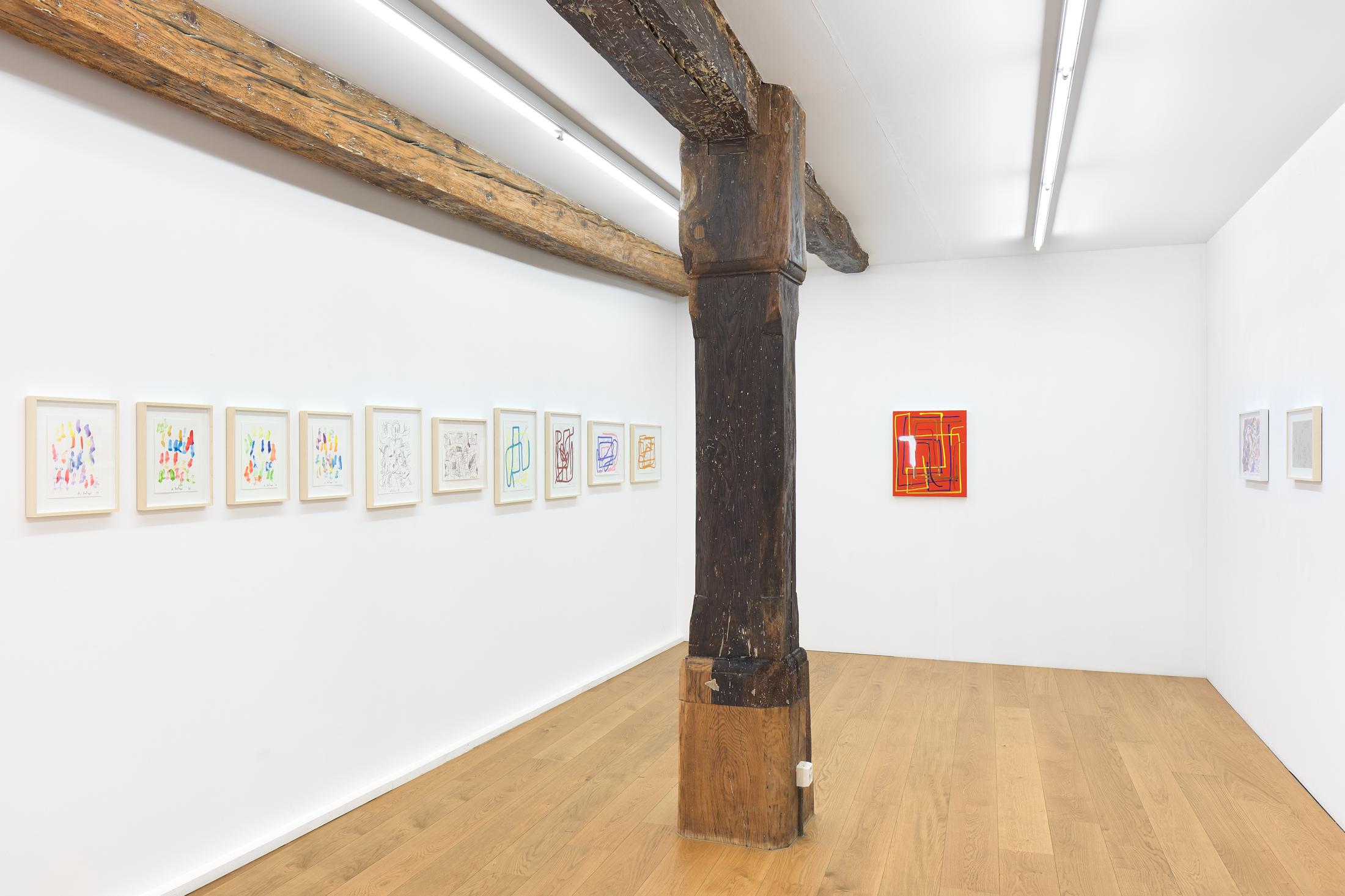 Exhibition View André Butzer Soloshow at Kirchgasse, Steckborn, 2019 / Courtesy: the artist and Kirchgasse