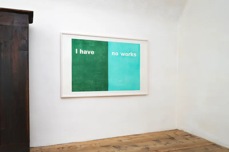 Installation View Andrea Büttner at Galerie Tschudi / Courtesy: Galerie Tschudi, Zuoz and the artist