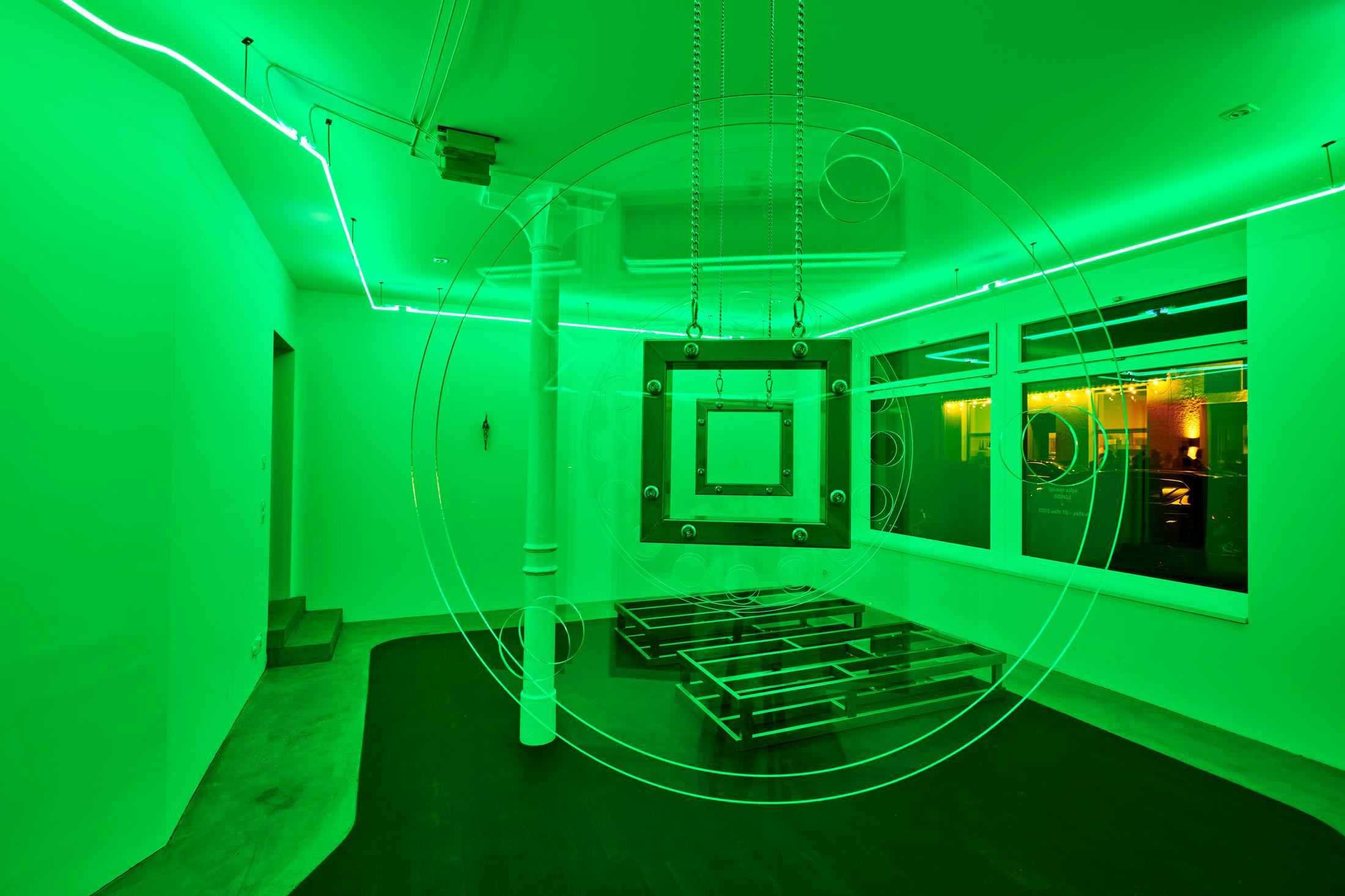 Exhibition View Anita Mucolli Solo Show «Limbo» at Kulturfolger, Zurich, 2023 / Photo: Anna Maysuk / Courtesy: the artist and Kulturfolger