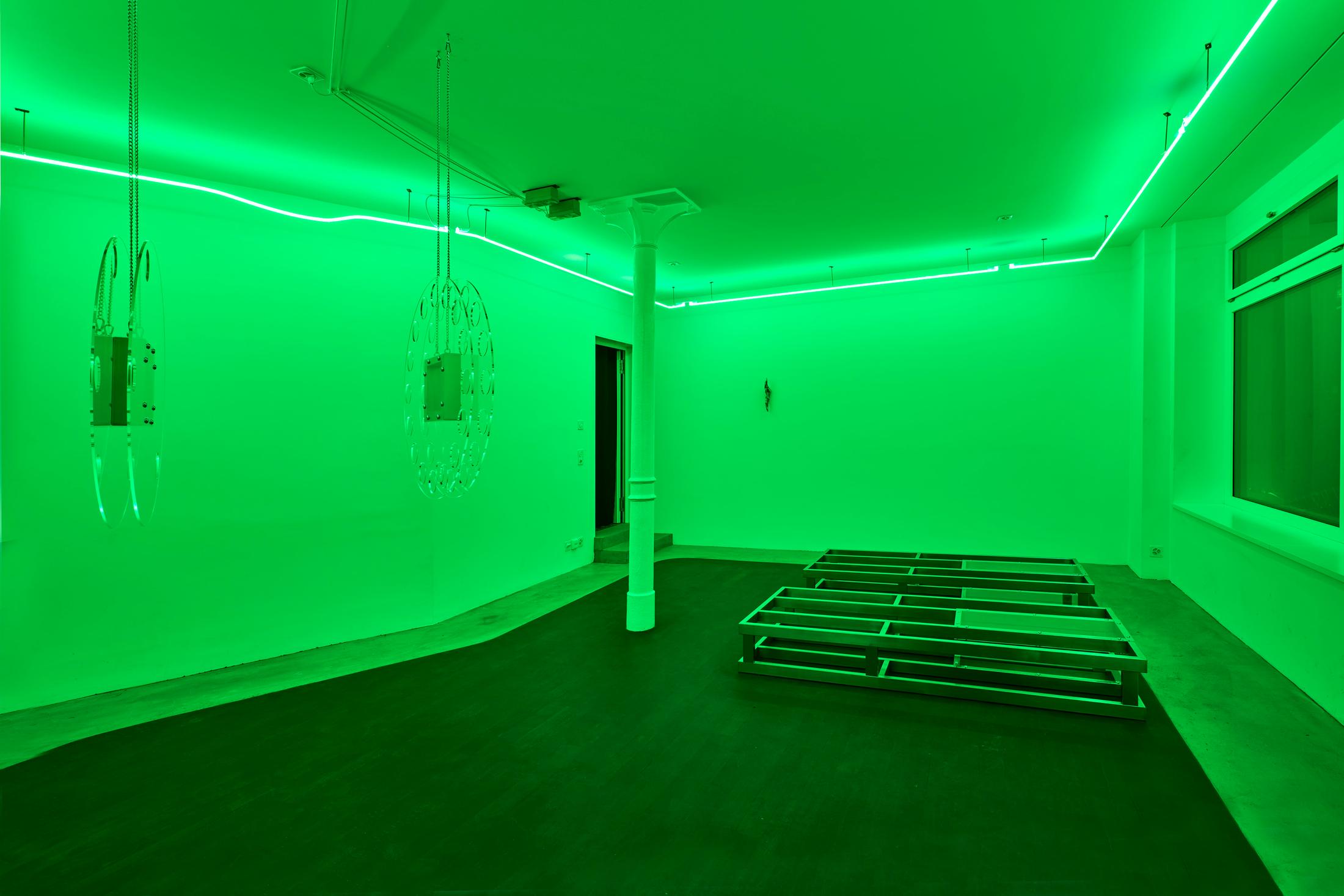 Exhibition View Anita Mucolli Solo Show «Limbo» at Kulturfolger, Zurich, 2023 / Photo: Anna Maysuk / Courtesy: the artist and Kulturfolger