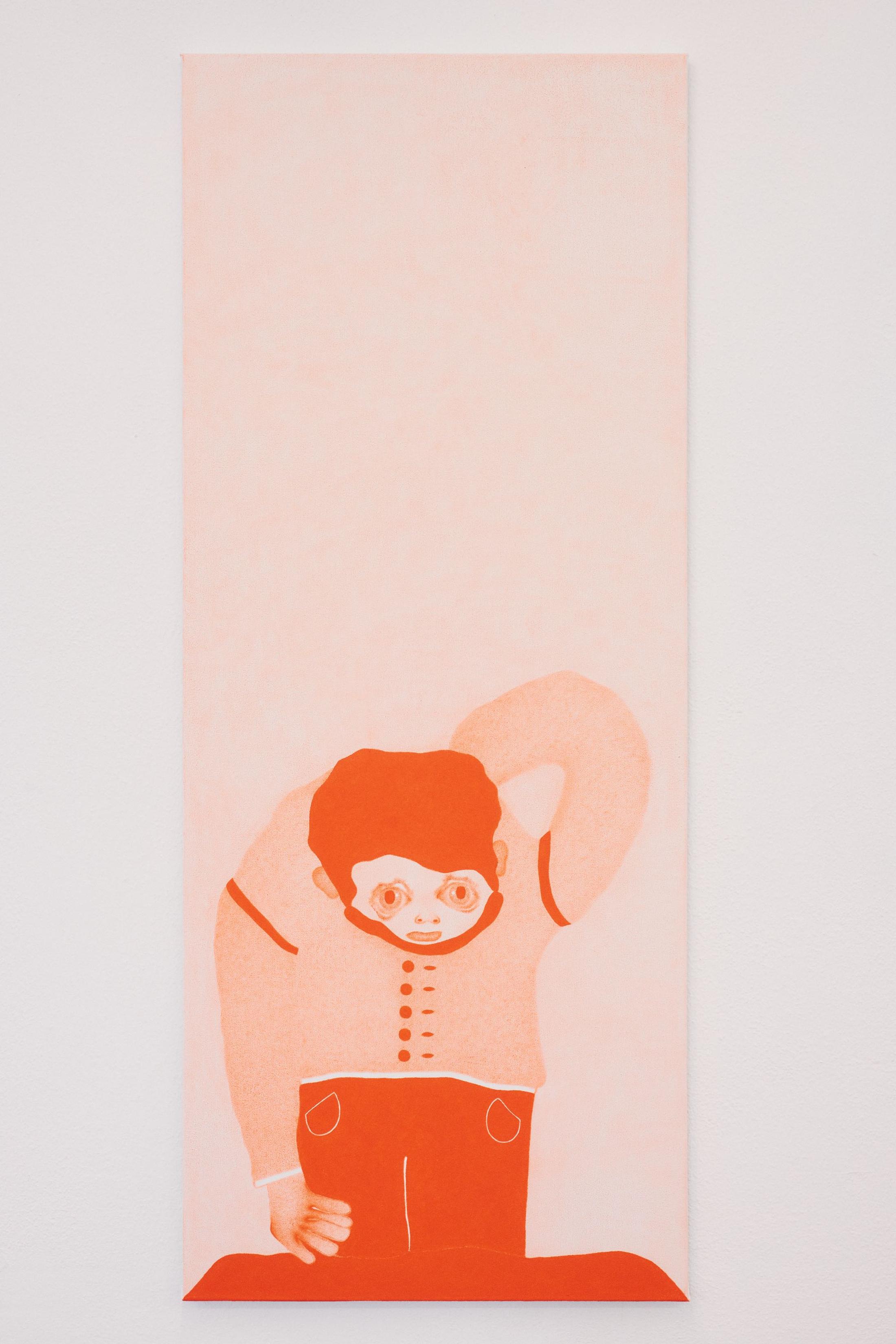 Exhibition View Anjesa Dellova Solo Show «Amers; view on Anjesa Dellova, Ëh ë ë ë, 2023» at Mayday, Basel, 2023 / Photo: Moritz Schermbach / Courtesy: the artist and Mayday