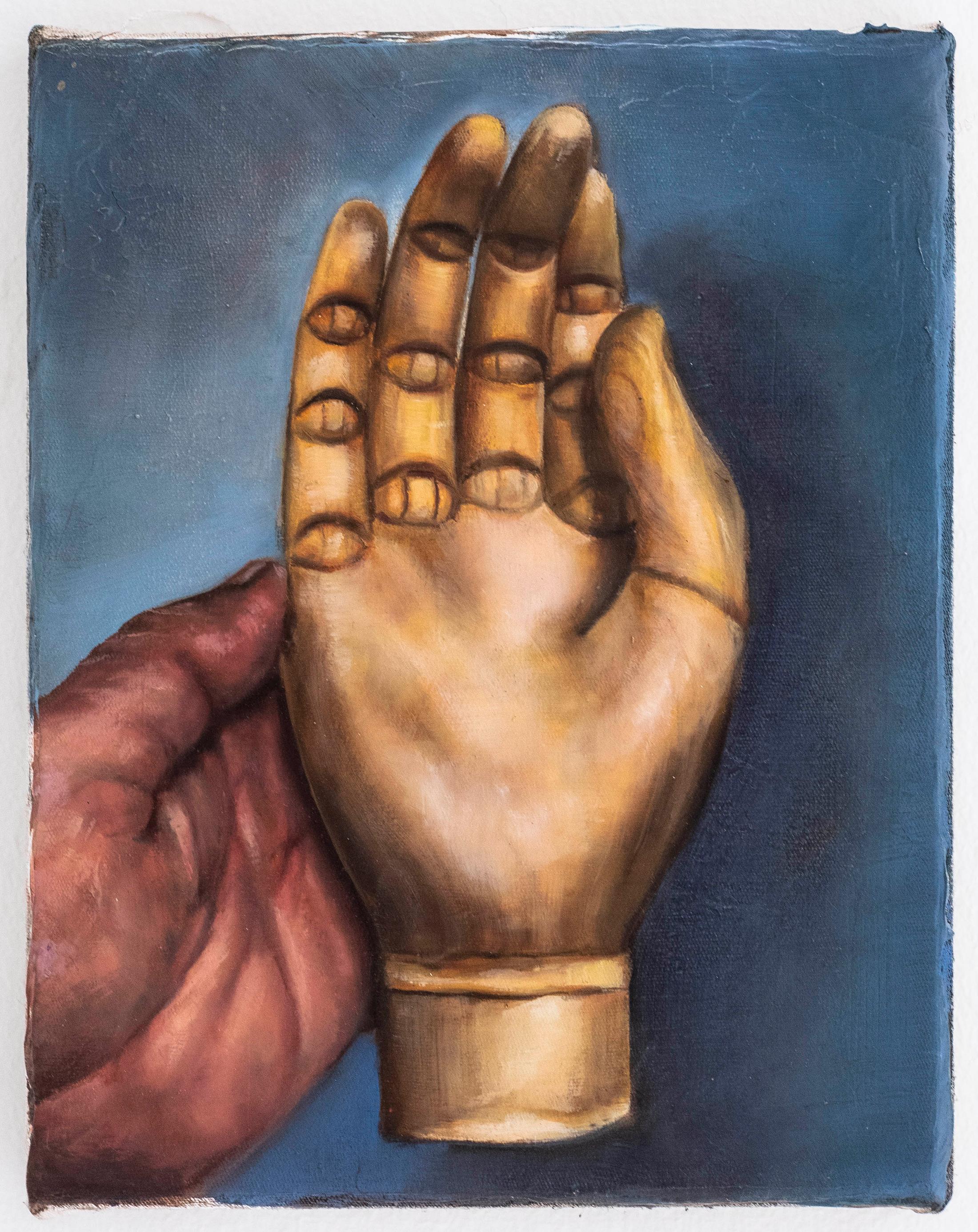 Exhibition View Annabelle Agbo Godeau Solo Show «Die eiserne Hand; view on Annabelle Agbo Godeau, Prothèse, 2021» at A. Romy Gallery, Zurich, 2021 / Photo: Philip Frowein / Courtesy: the artist and A. Romy