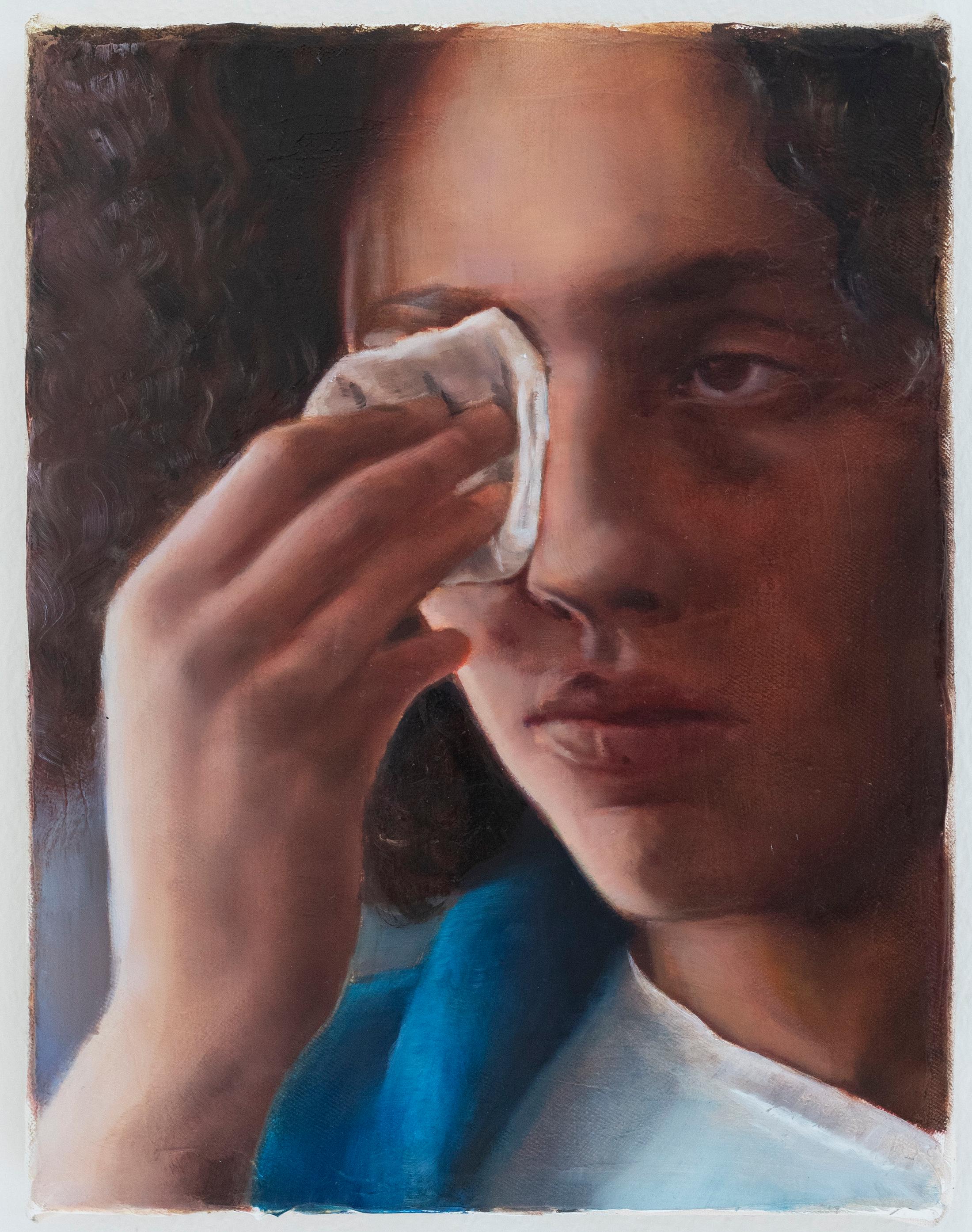 Exhibition View Annabelle Agbo Godeau Solo Show «Die eiserne Hand; view on Annabelle Agbo Godeau, Compresse, 2021» at A. Romy Gallery, Zurich, 2021 / Photo: Philip Frowein / Courtesy: the artist and A. Romy