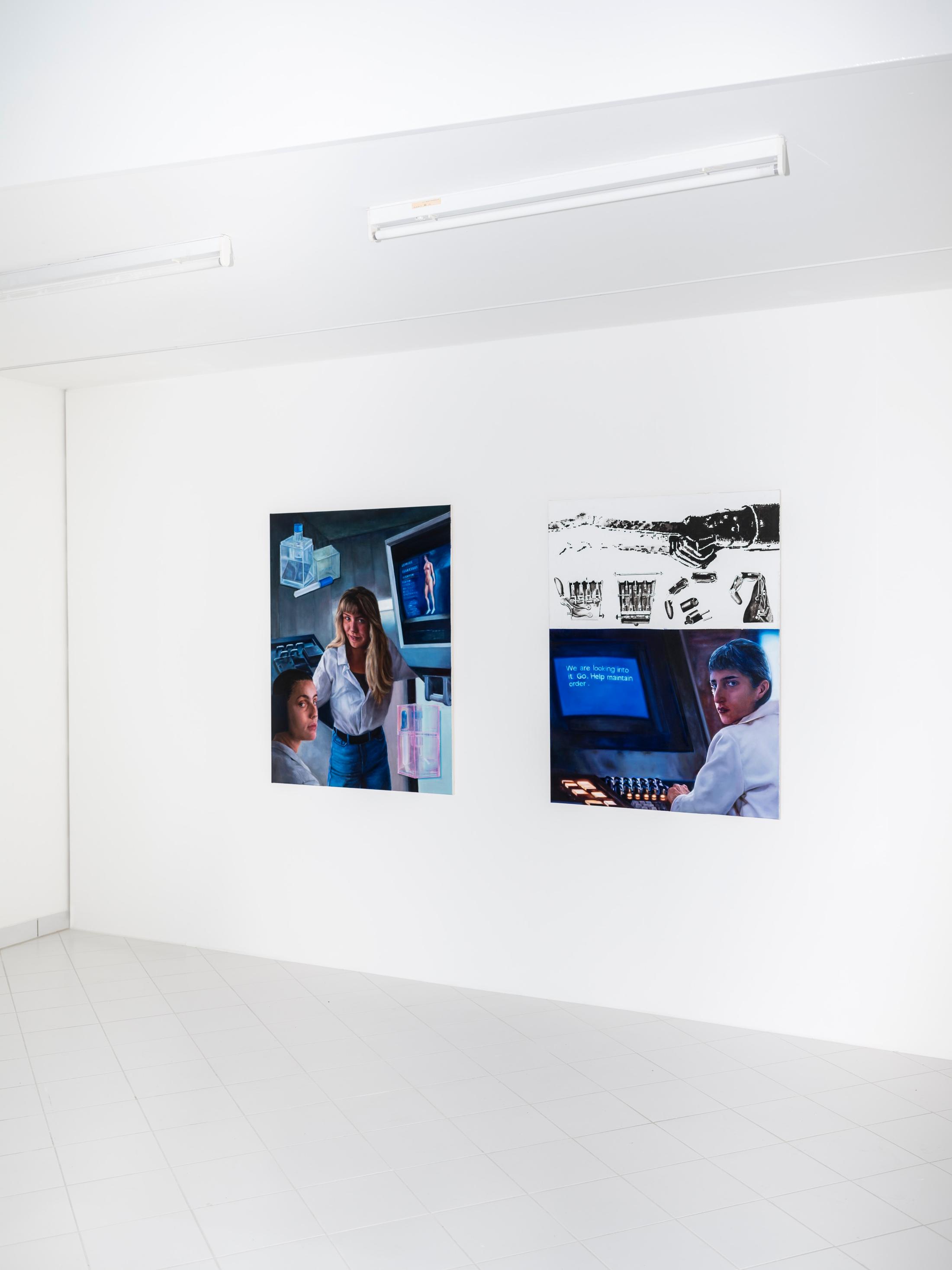 Exhibition View Annabelle Agbo Godeau Solo Show «Die eiserne Hand» at A. Romy Gallery, Zurich, 2021 / Photo: Philip Frowein / Courtesy: the artist and A. Romy Gallery