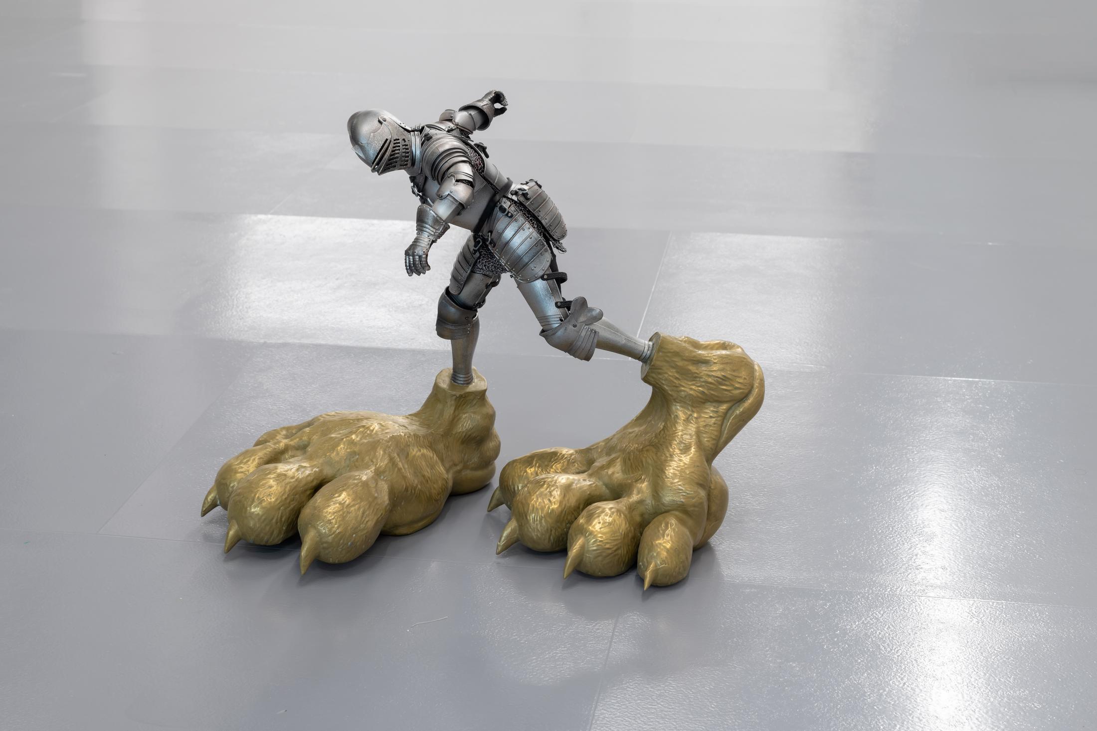 Exhibition View Anne de Vries Solo Show «Day Care Drill; view on Anne de Vries, LITTLE HERALD, 2022» at Blue Velvet Projects, Zurich, 2022 / Photo: Flavio Karrer / Courtesy: the artist and Blue Velvet Projects