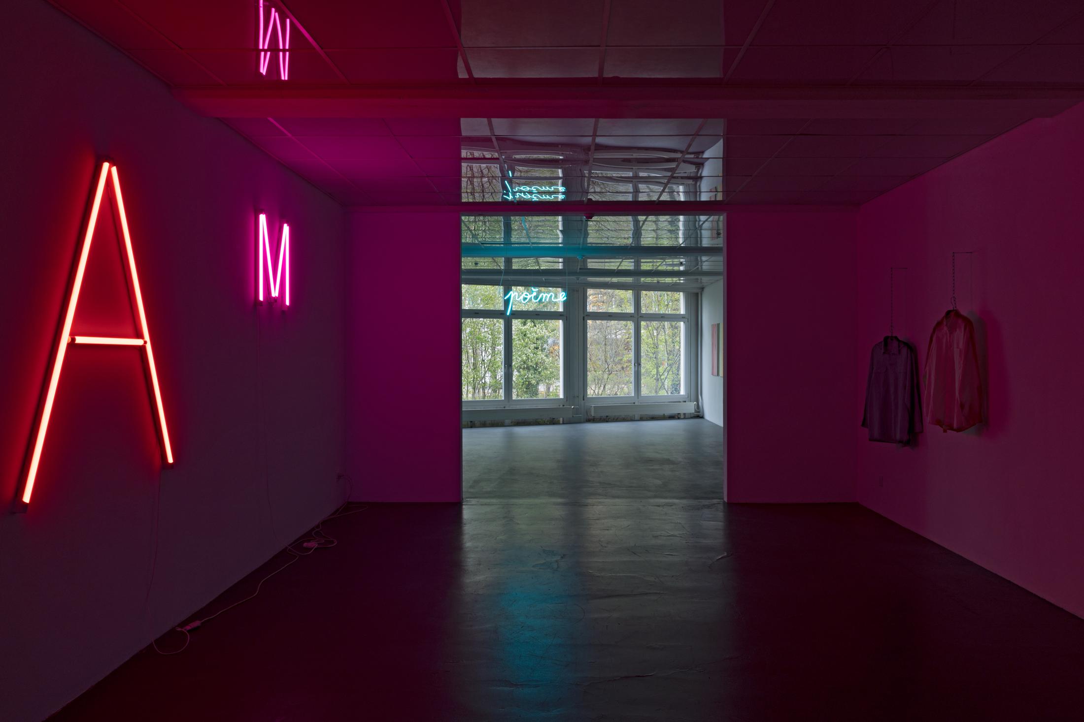 Exhibition View Anne-Lise Coste Solo Show «Poem Police» at Kunsthaus Baselland, Baselland, 2022 / Photo: Gina Folly / Courtesy: the artist and Galerie Elisabeth & Reinhard Hauff, Ellen de Bruijne, NoguerasBlanchard, Lullin + Ferrari, CAN Christina Androulidaki Gallery