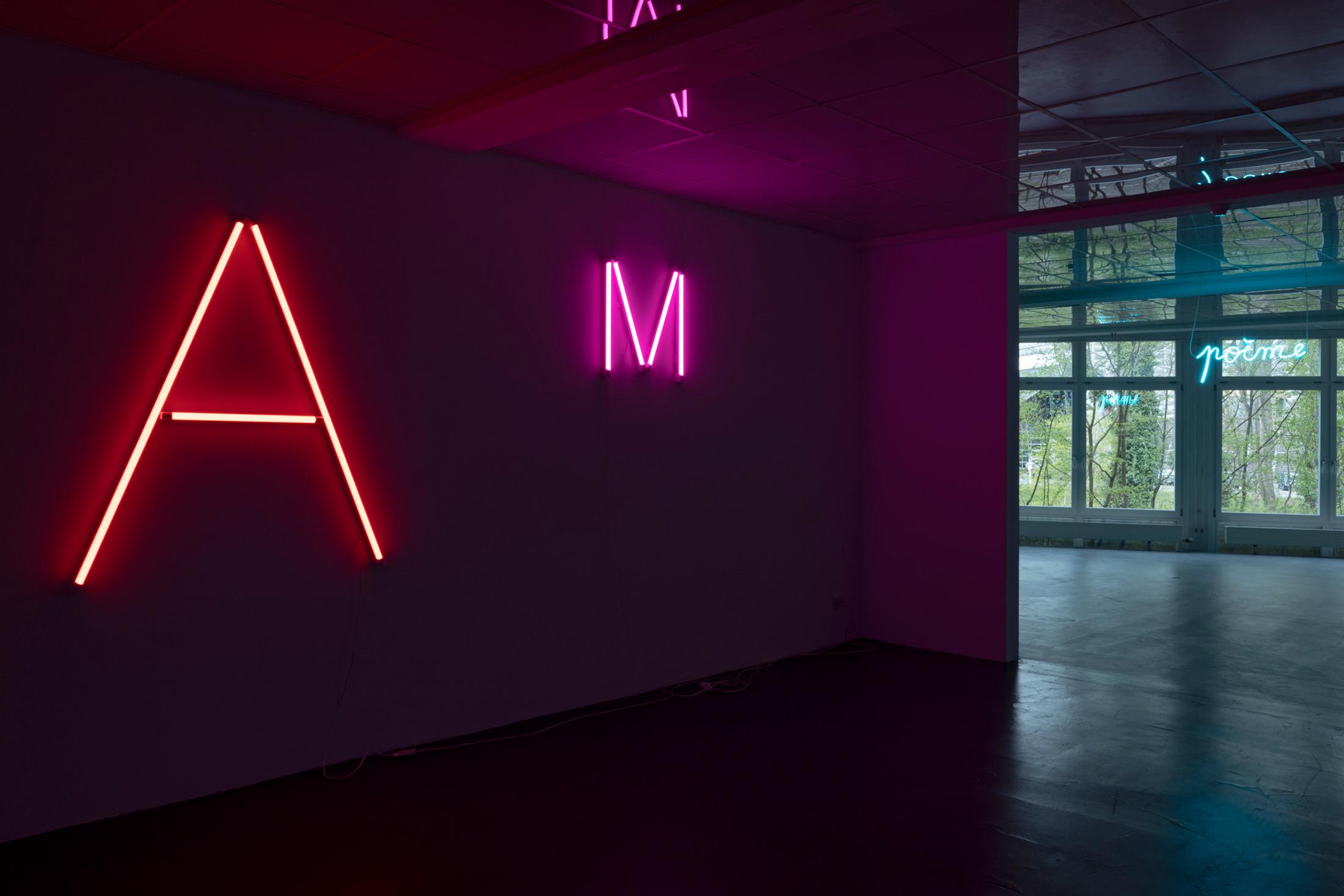 Exhibition View Anne-Lise Coste Solo Show «Poem Police» at Kunsthaus Baselland, Baselland, 2022 / Photo: Gina Folly / Courtesy: the artist and Galerie Elisabeth & Reinhard Hauff, Ellen de Bruijne, NoguerasBlanchard, Lullin + Ferrari, CAN Christina Androulidaki Gallery