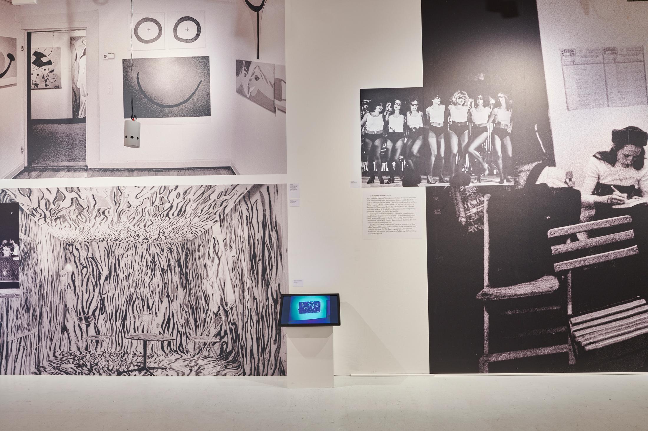 Exhibition View Groupshow «Ausbruch & Rausch, Zurich 1975-1980, Women Art Punk» at Strauhof, Zurich, 2020 / Photo: Zeljko Gataric