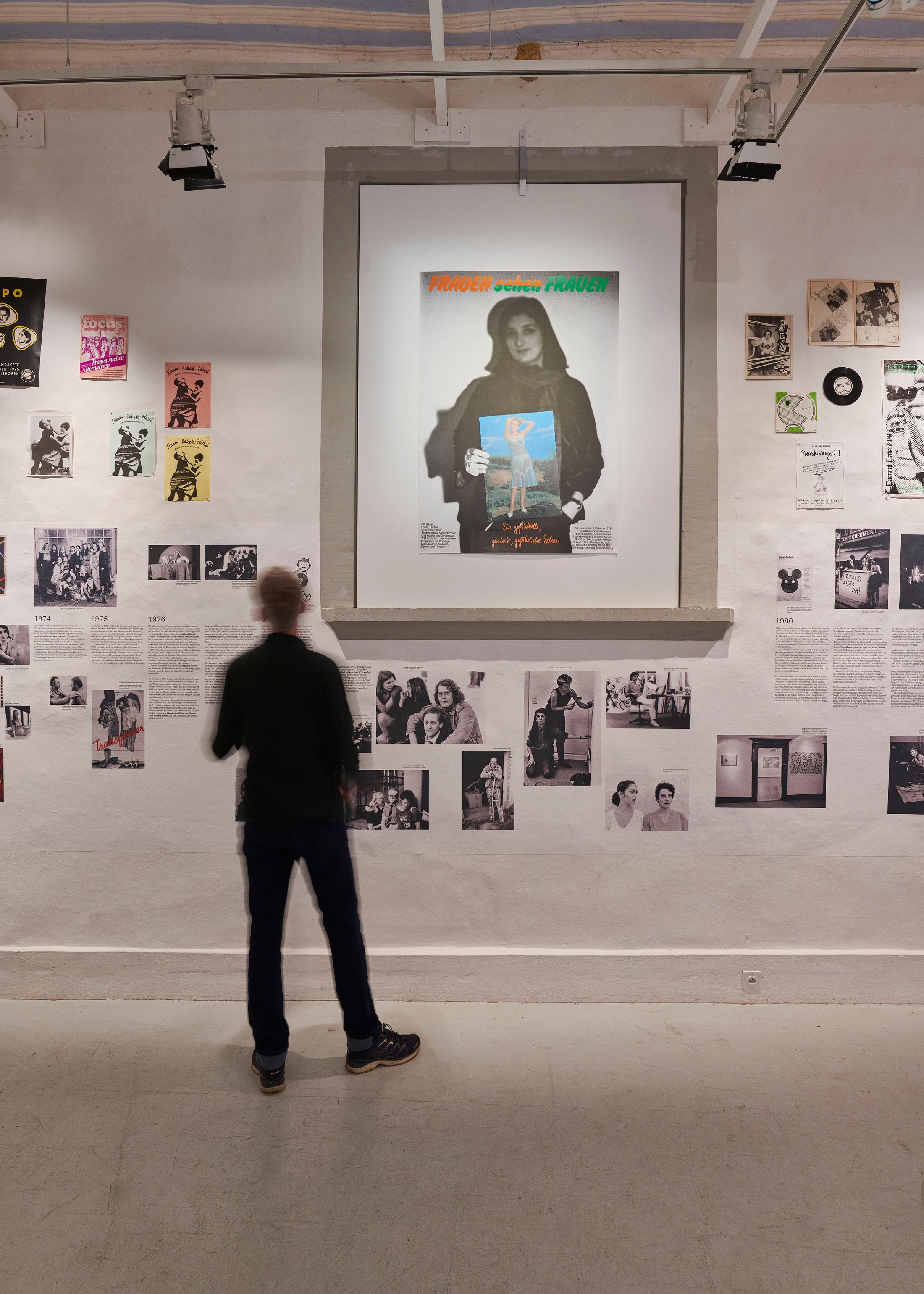 Exhibition View Groupshow «Ausbruch & Rausch, Zurich 1975-1980, Women Art Punk» at Strauhof, Zurich, 2020 / Photo: Zeljko Gataric