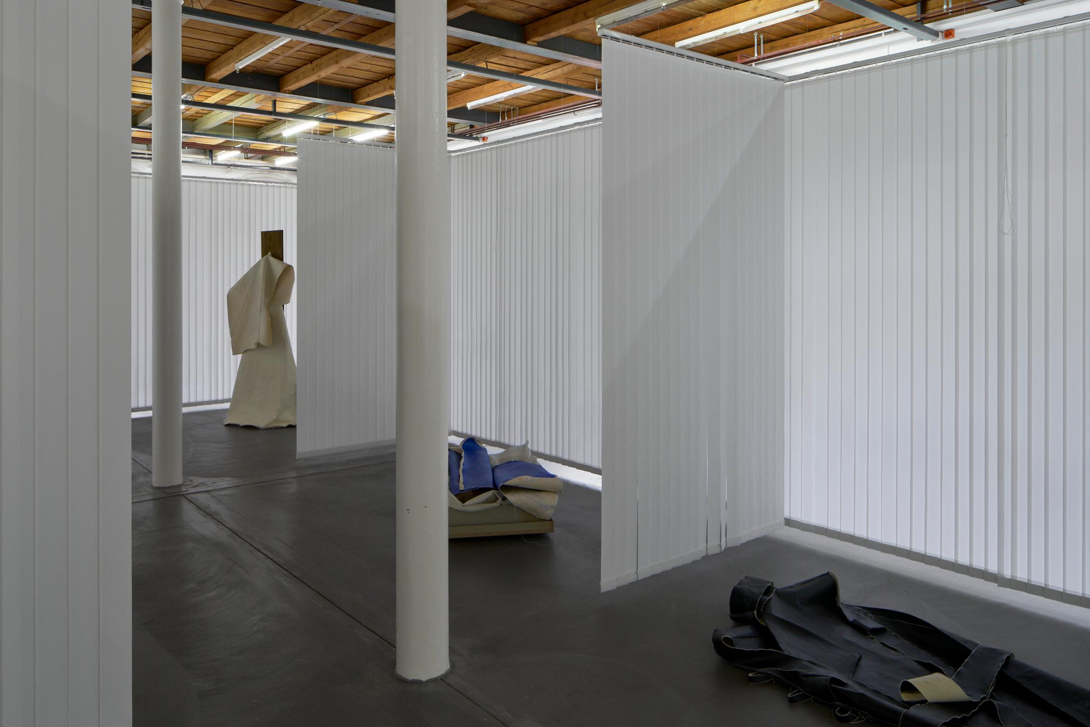 Exhibition View Duo Show Azize Ferizi and Jeremy «Spring / Summer 25» at Kunsthalle Friart, Fribourg, 2025 / Photo: Guillaume Python / Courtesy: the artists and Kunsthalle Friart Fribourg