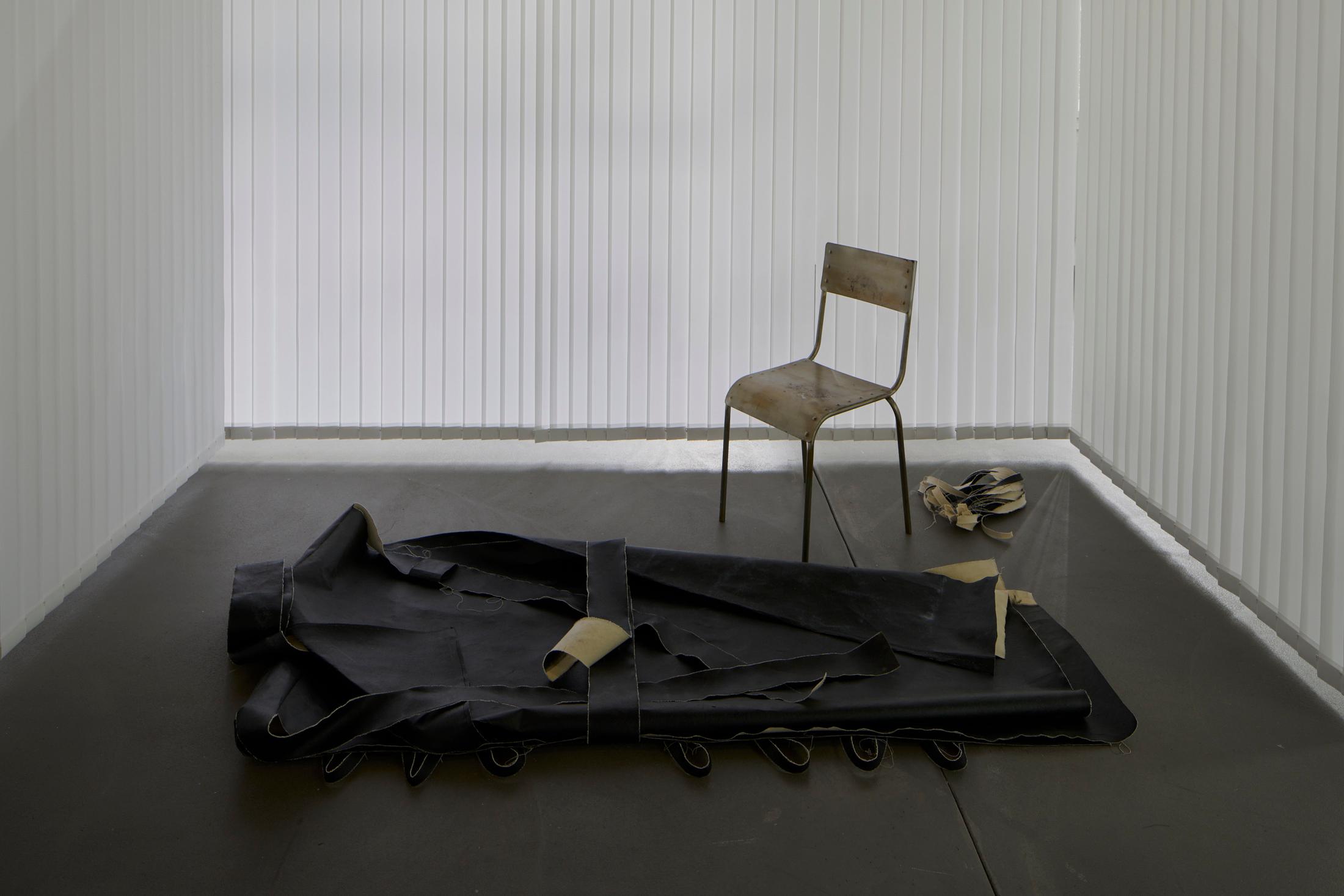 Exhibition View Duo Show Azize Ferizi and Jeremy «Spring / Summer 25 ; view on Azize Ferizi, father figure, 2025» at Kunsthalle Friart, Fribourg, 2025 / Photo: Guillaume Python / Courtesy: the artists and Kunsthalle Friart Fribourg