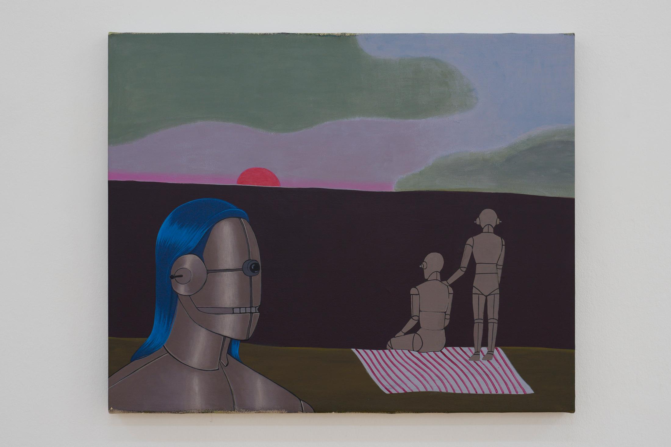 Exhibition View Duo Show Azize Ferizi and Jeremy «Spring / Summer 25 ; view on Jeremy, Lever de soleil, 2025» at Kunsthalle Friart, Fribourg, 2025 / Photo: Guillaume Python / Courtesy: the artists and Kunsthalle Friart Fribourg