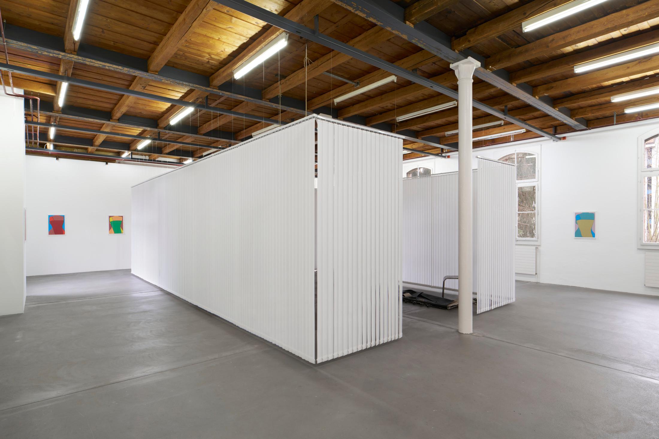 Exhibition View Duo Show Azize Ferizi and Jeremy «Spring / Summer 25» at Kunsthalle Friart, Fribourg, 2025 / Photo: Guillaume Python / Courtesy: the artists and Kunsthalle Friart Fribourg