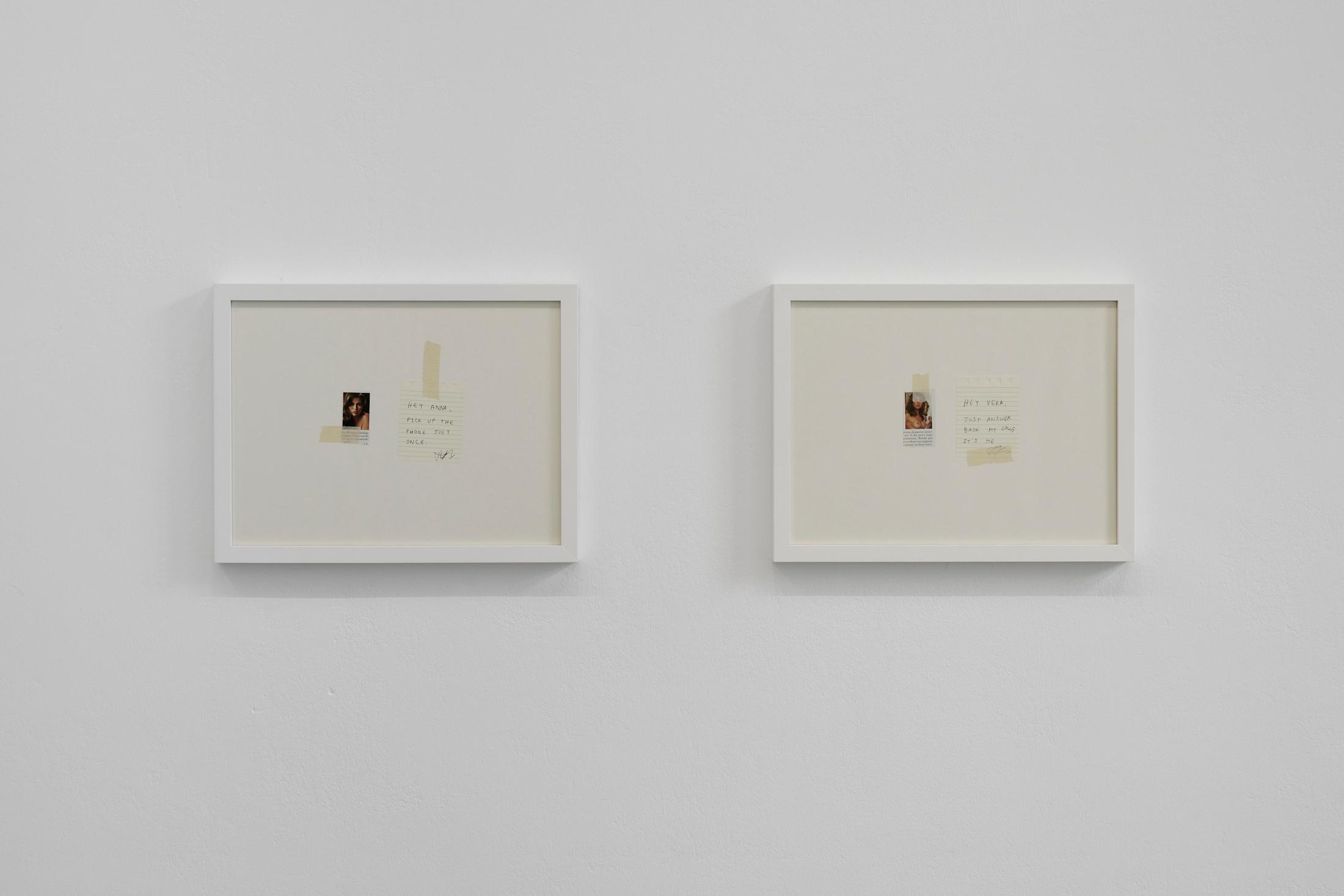 Exhibition View Duo Show Azize Ferizi and Jeremy «Spring / Summer 25 ; view on Azize Ferizi, Hey Anna, 2024» at Kunsthalle Friart, Fribourg, virgin, 2025 / Photo: Guillaume Python / Courtesy: the artists and Kunsthalle Friart Fribourg