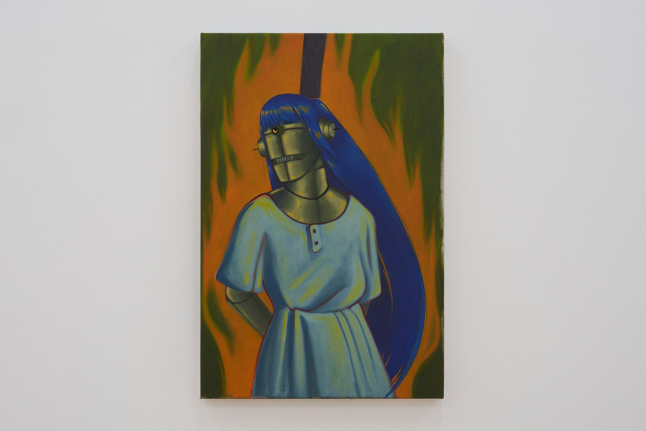 Exhibition View Duo Show Azize Ferizi and Jeremy «Spring / Summer 25 ; view on Jeremy, La sorcière, 2025» at Kunsthalle Friart, Fribourg, 2025 / Photo: Guillaume Python / Courtesy: the artists and Kunsthalle Friart Fribourg