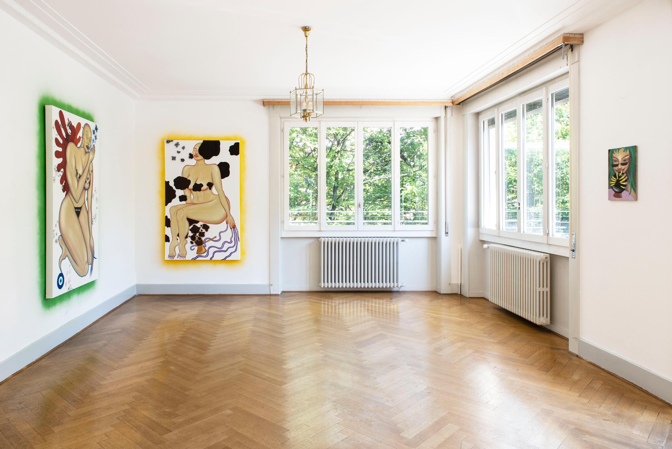 Exhibition View Azize Ferizi Soloshow «SIS IS HARDCORE» at Cherish, Geneva, 2020 / Photo: James Bantone / Courtesy: the artist and Cherish