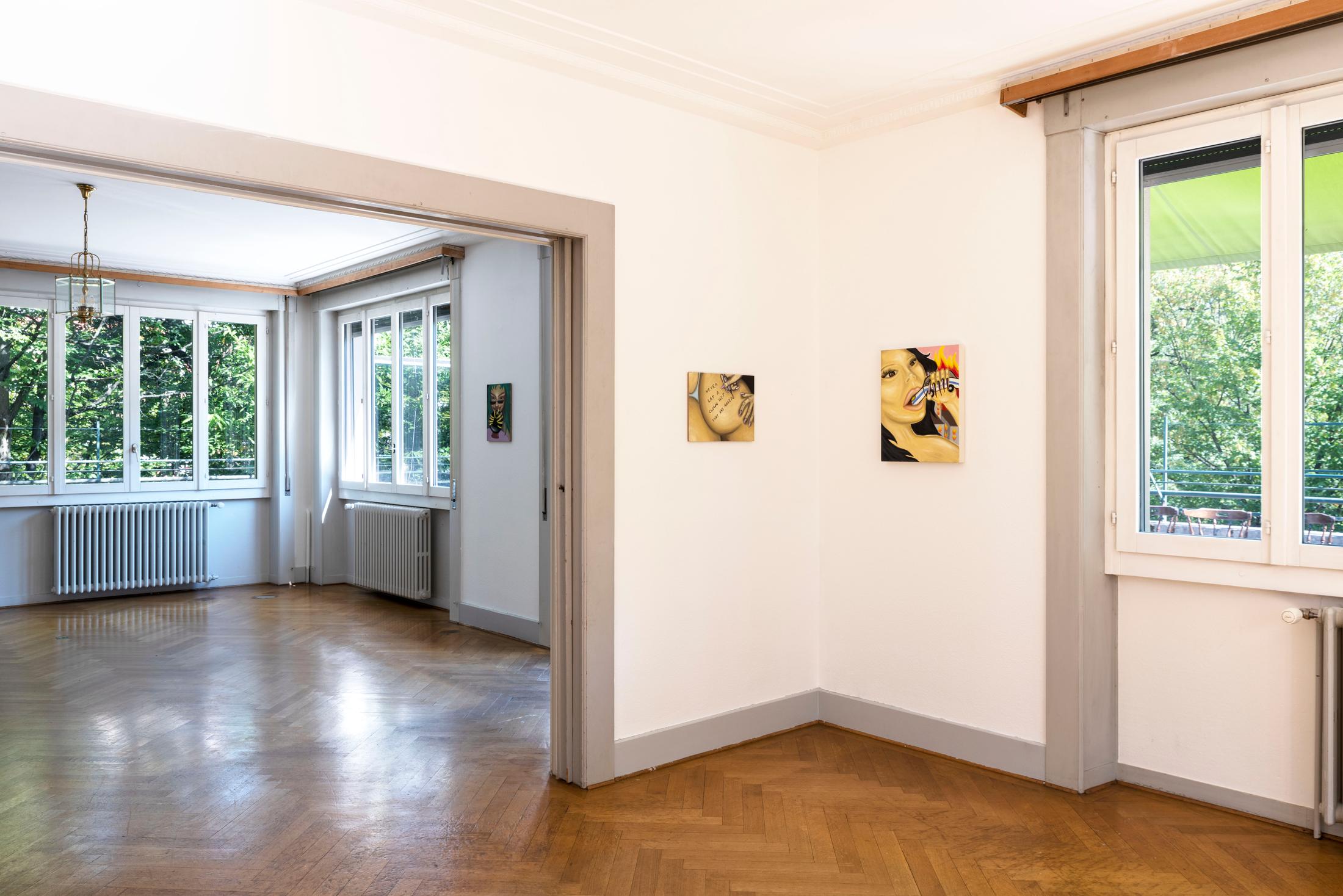 Exhibition View Azize Ferizi Soloshow «SIS IS HARDCORE» at Cherish, Geneva, 2020 / Photo: James Bantone / Courtesy: the artist and Cherish