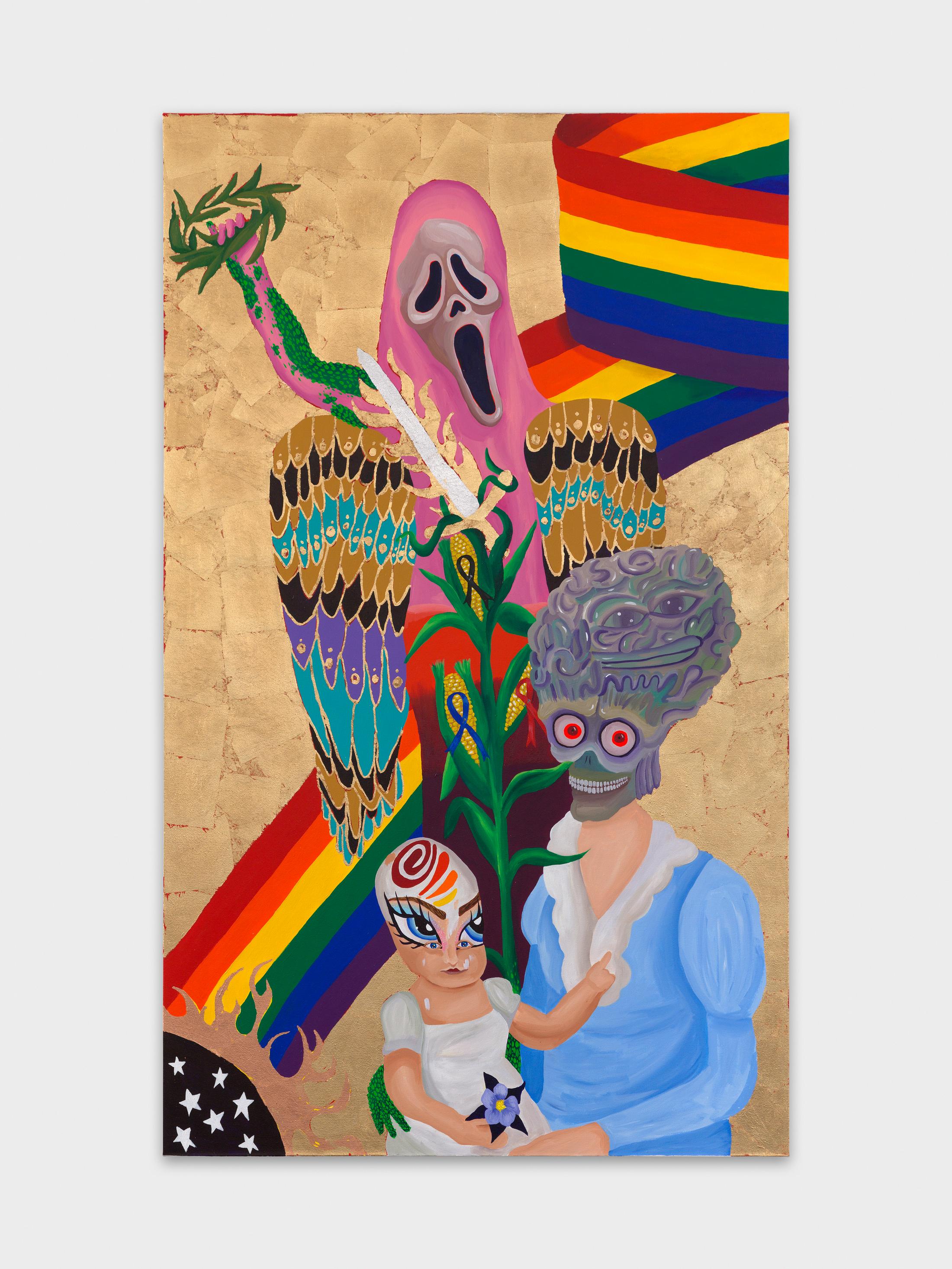 Exhibition View Bailey Scieszka Solo Show «The Flesh Failures; view on Bailey Scieszka, The Flesh Failures, 2022» at Galerie Maria Bernheim, Zurich, 2022 / Photo: Annik Wetter / Courtesy: the artist and Galerie Maria Bernheim