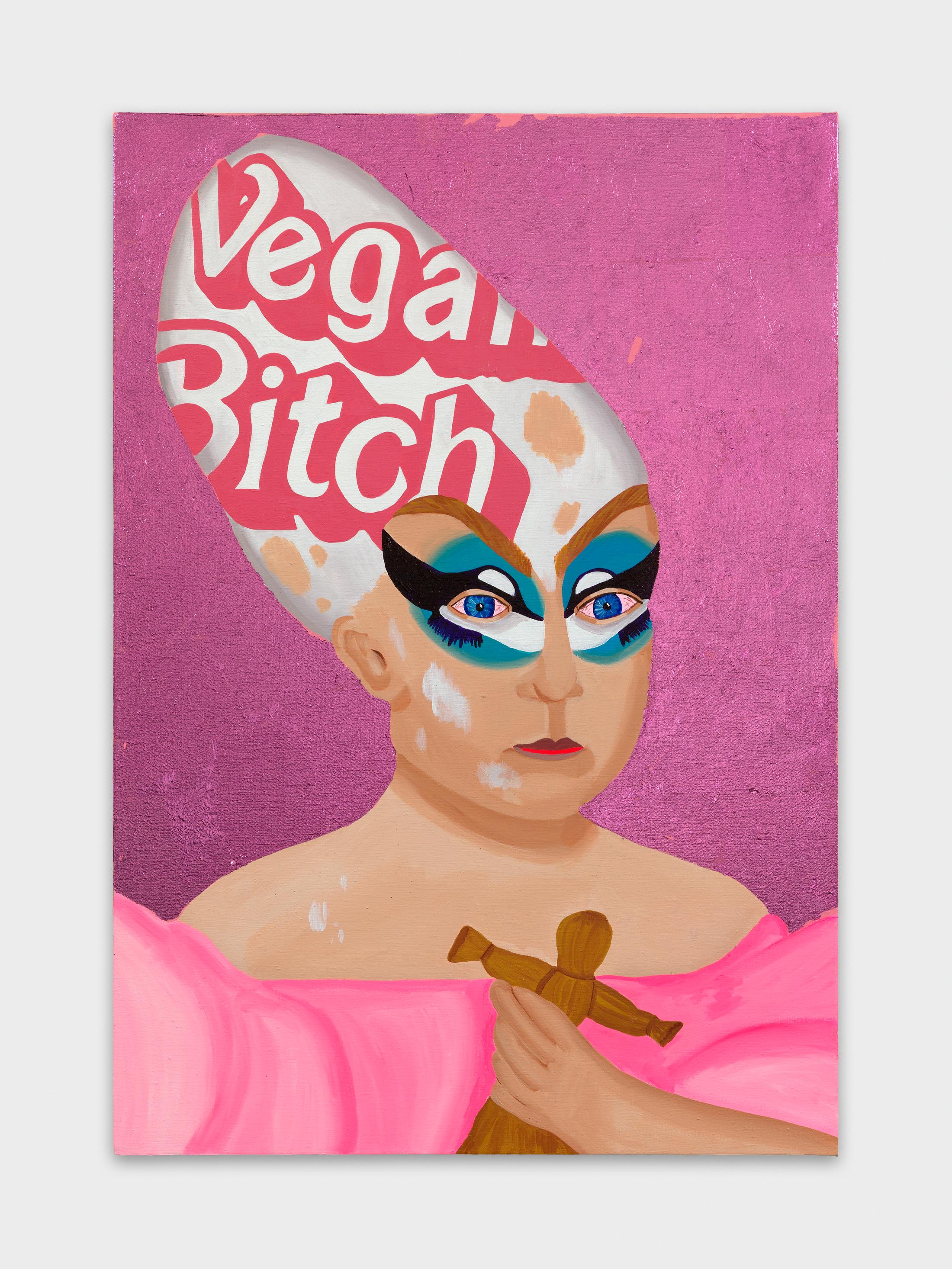 Exhibition View Bailey Scieszka Solo Show «The Flesh Failures; view on Bailey Scieszka, Girl with Doll, 2022» at Galerie Maria Bernheim, Zurich, 2022 / Photo: Annik Wetter / Courtesy: the artist and Galerie Maria Bernheim