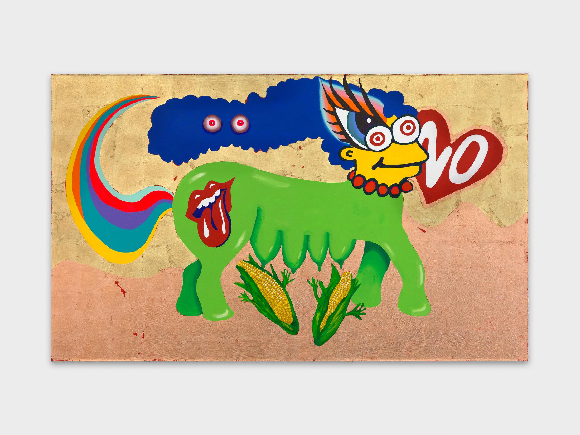 Exhibition View Bailey Scieszka Solo Show «The Flesh Failures; view on Bailey Scieszka, The Ashamed Girls Ponies: Motherhood (Rome is Burning, 2022» at Galerie Maria Bernheim, Zurich, 2022 / Photo: Annik Wetter / Courtesy: the artist and Galerie Maria Bernheim