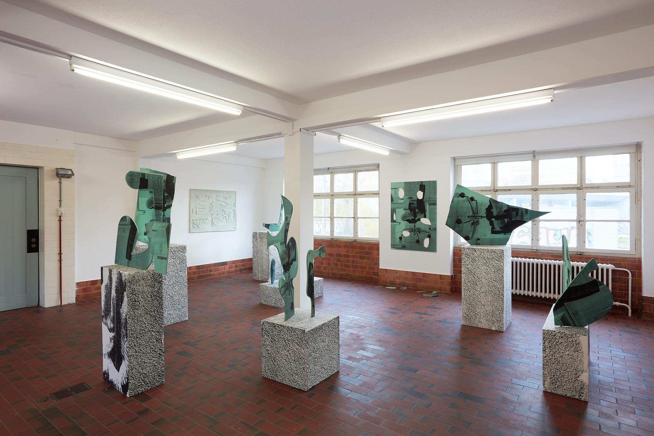 Exhibition View Bastien Aubry Solo Show «L'imbécile heureux» at Mayday, Basel, 2021 / Photo: Moritz Schermbach / Courtesy: the artist and Mayday