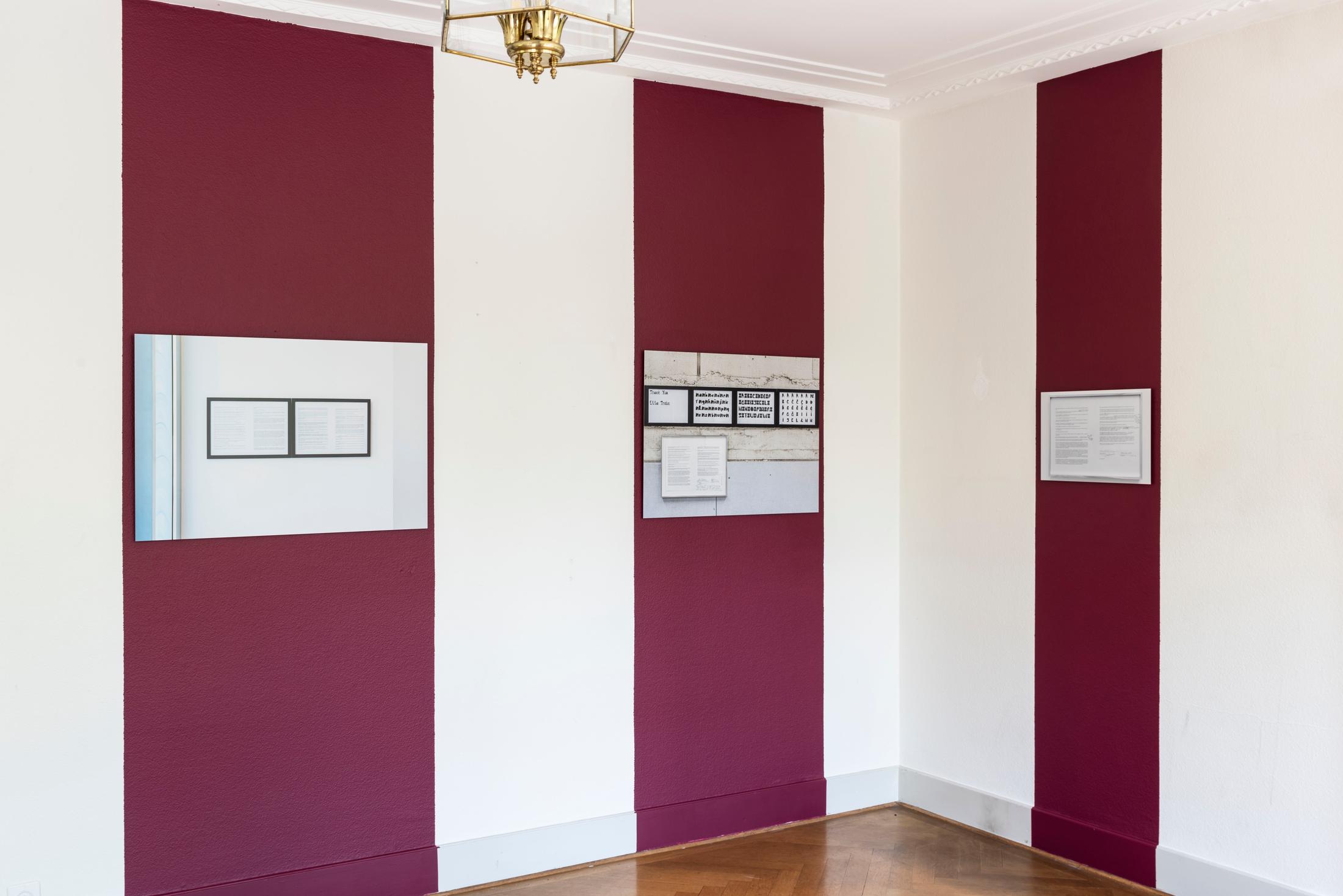 Exhibition View Bea Schlingelhoff Soloshow «soft mime win» at Cherish, Geneva, 2020 / Photo: James Bantone / Courtesy: the artist and Cherish