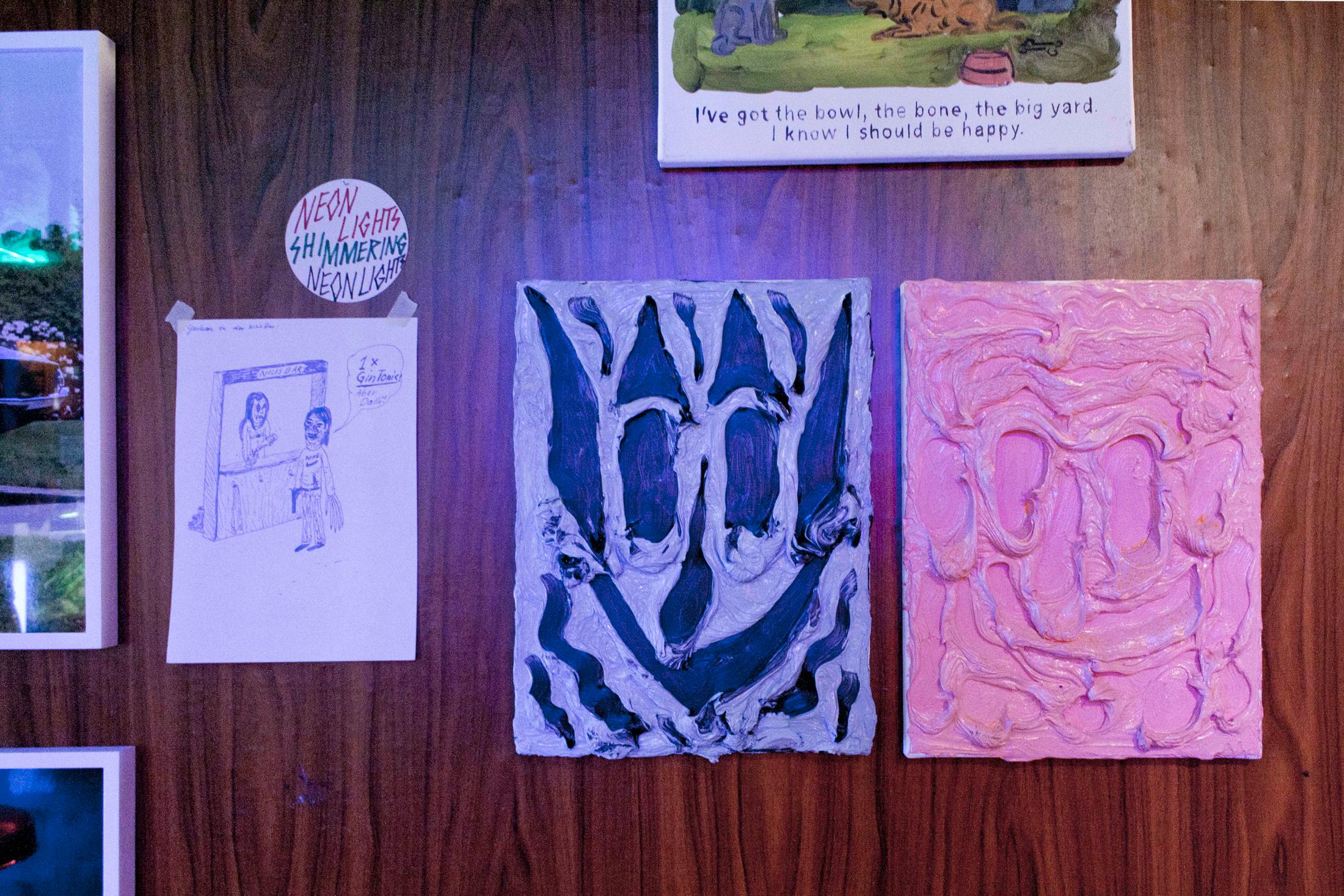 Exhibition View Beni Bischof "Nici's Bar" at Galerie Nicola von Senger 2018