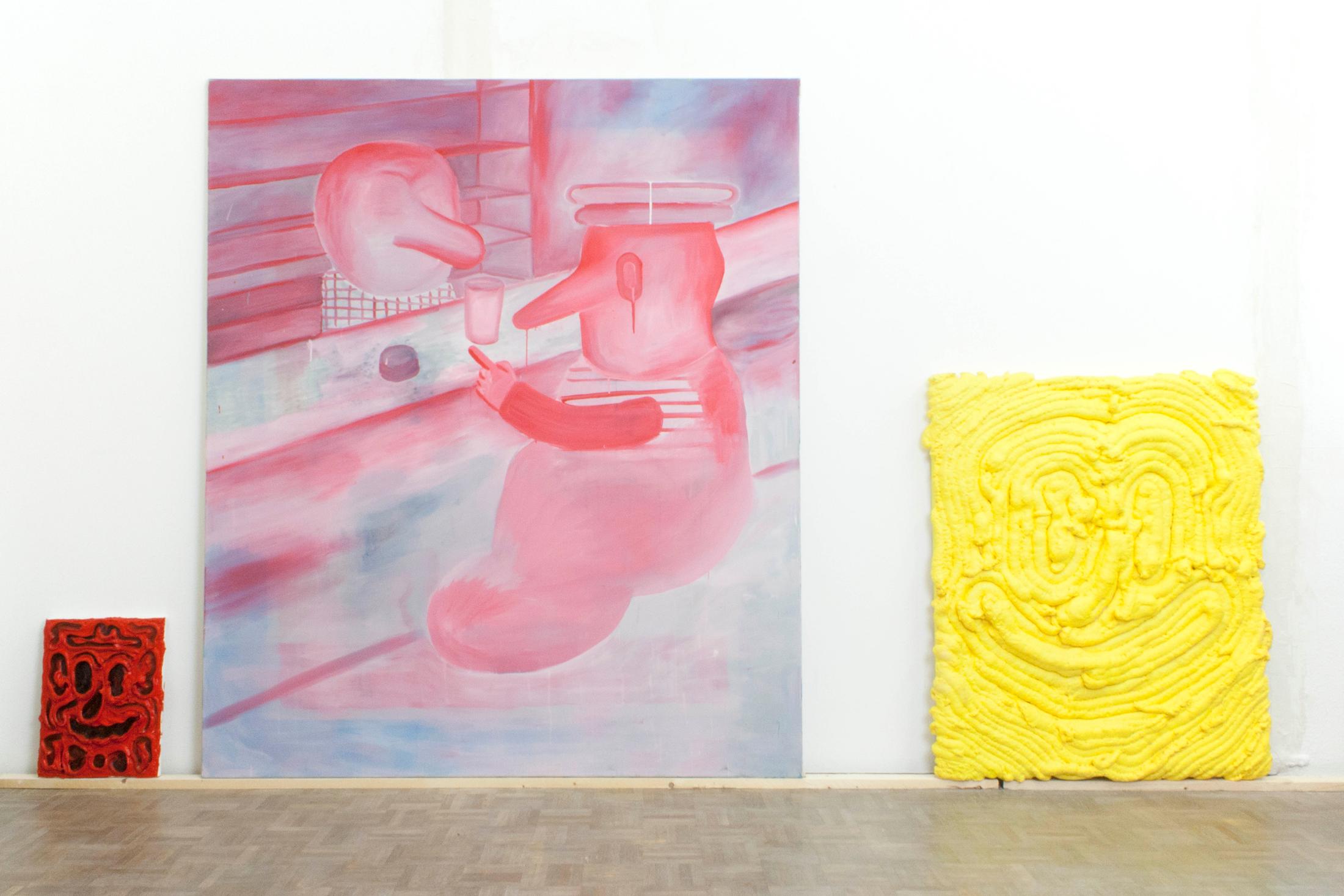 Exhibition View Beni Bischof "Nici's Bar" at Galerie Nicola von Senger 2018